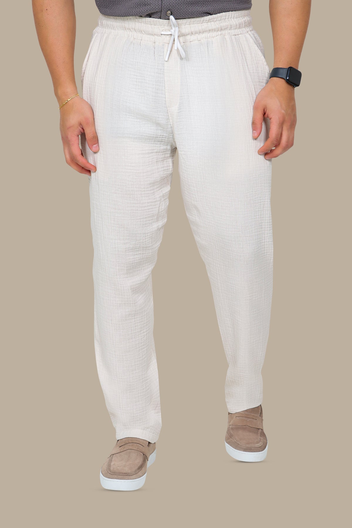 Linen Regular-Fit Pants