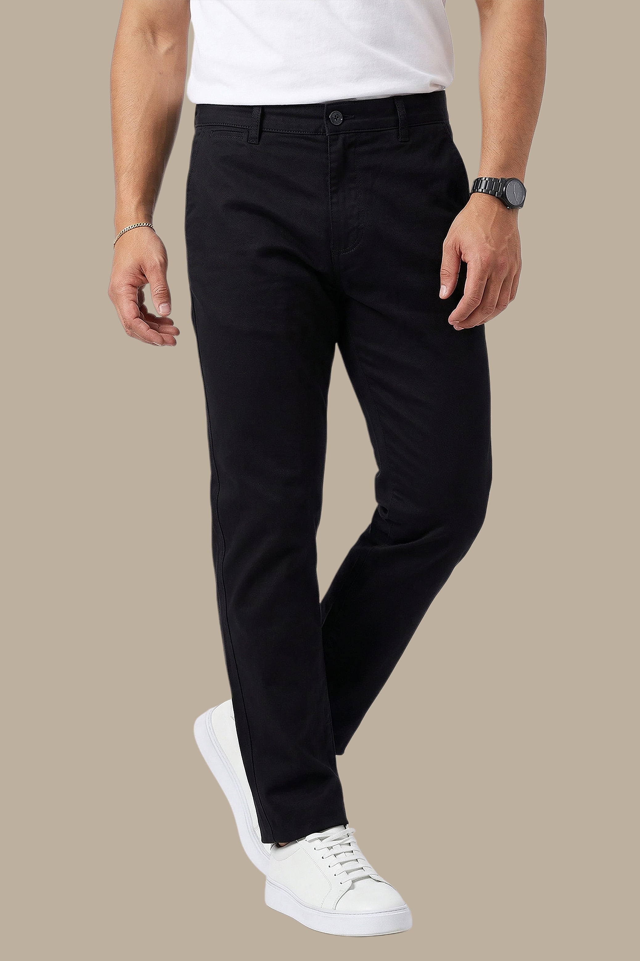 Black Regular-Fit Chino (Big Size)