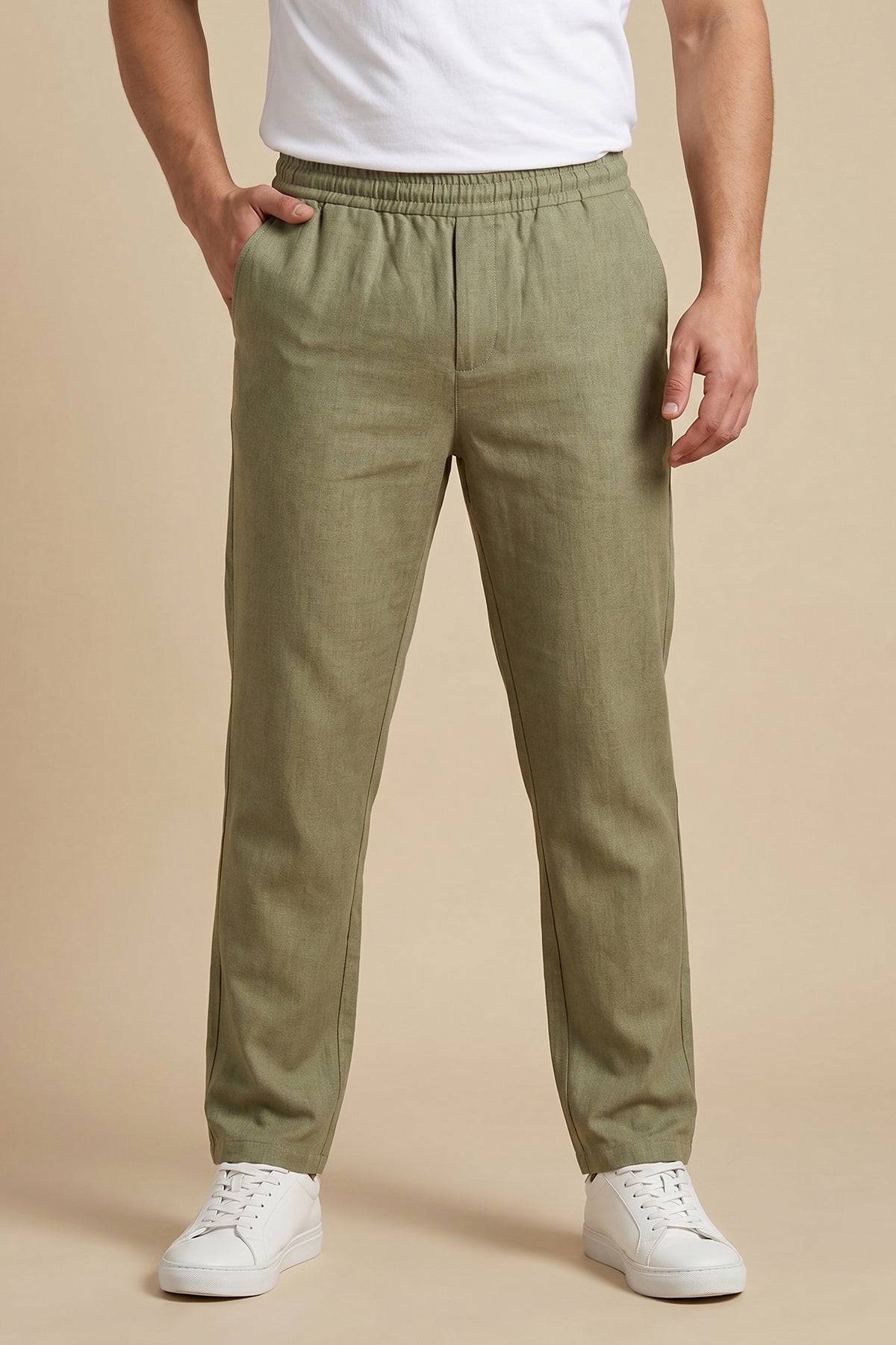 Linen Slim Fit Plain Pant