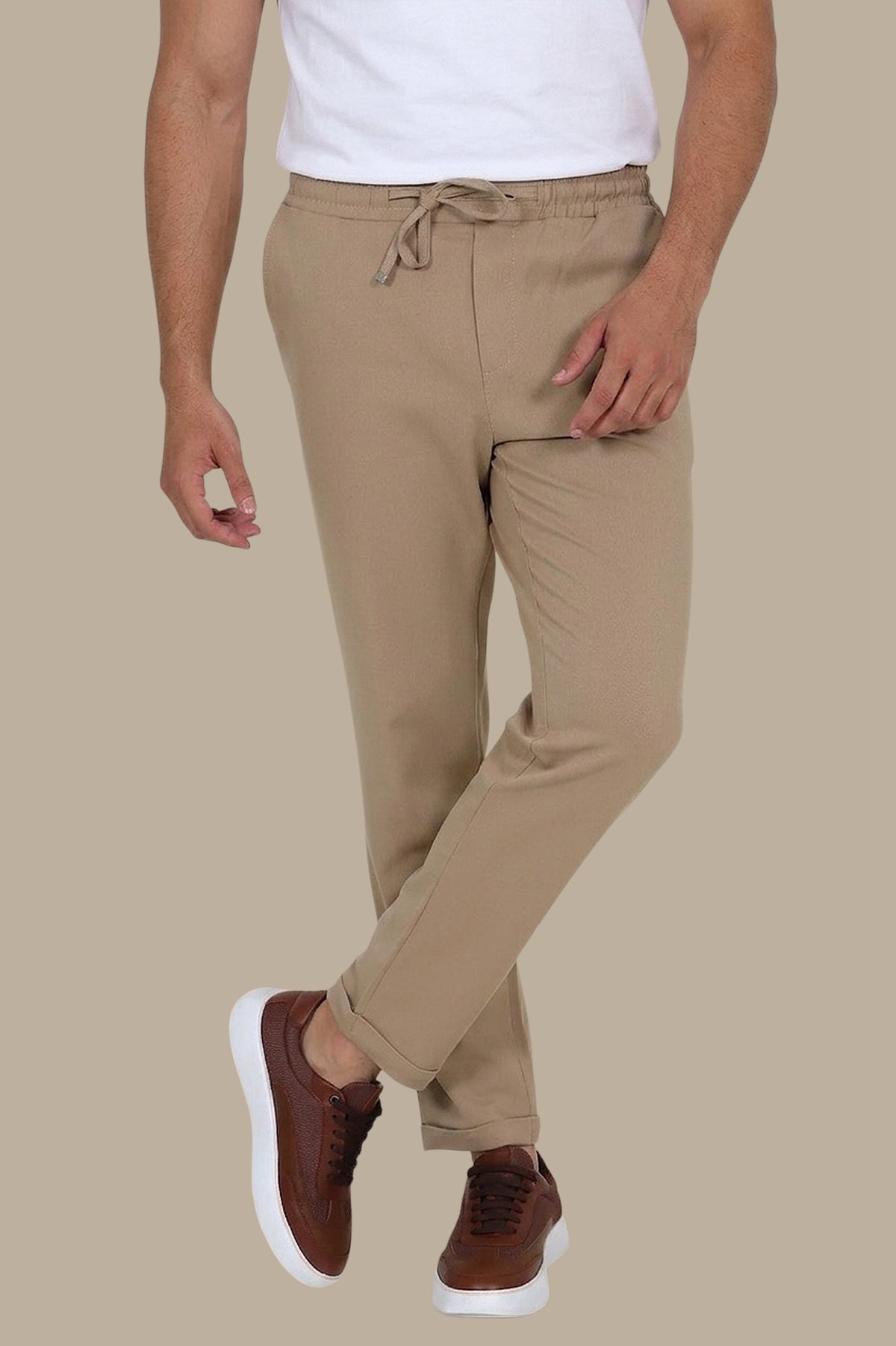 Casual Jogger Pant Elastic Waist Slim Fit