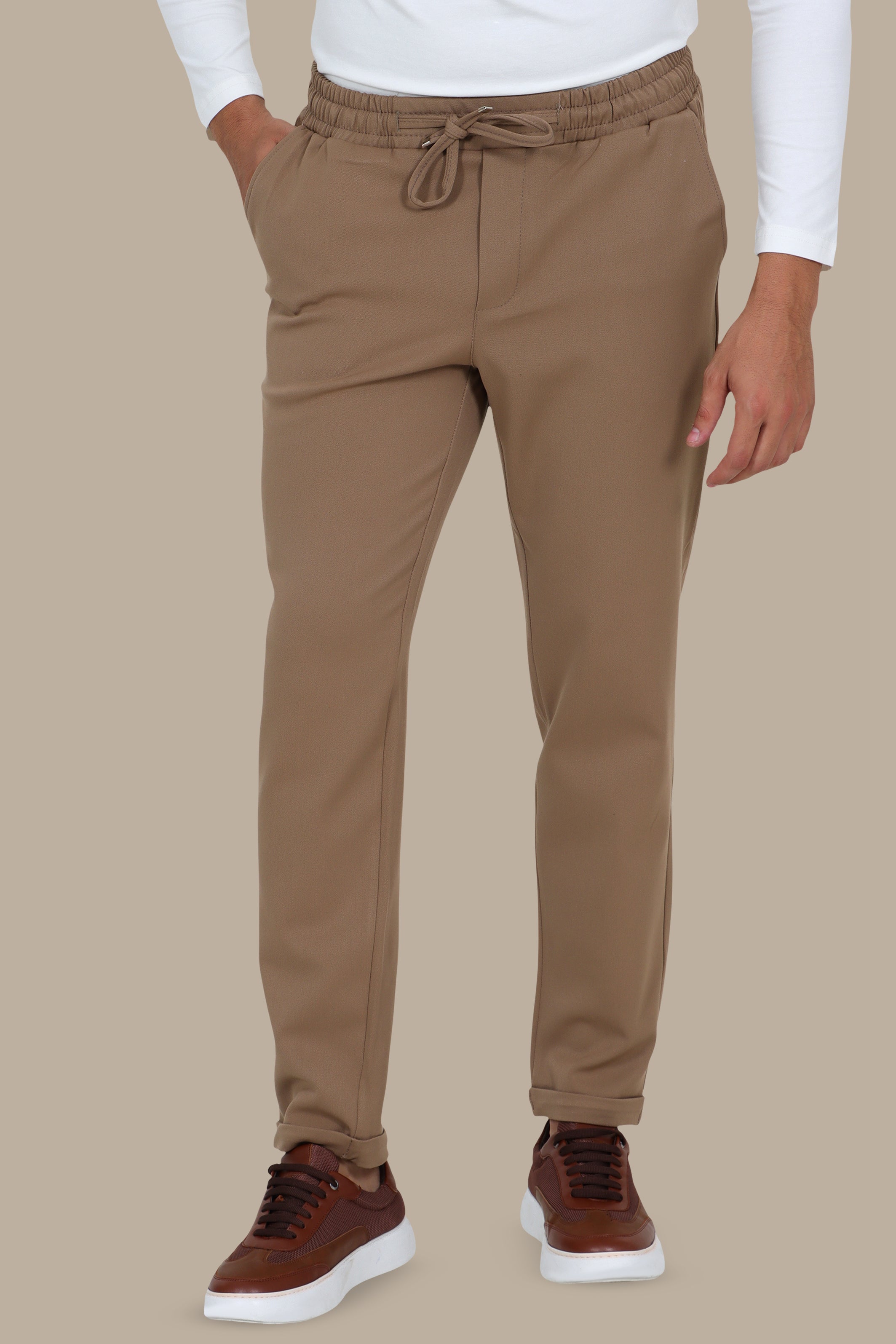 Dark Beige Slim-Fit Jogger