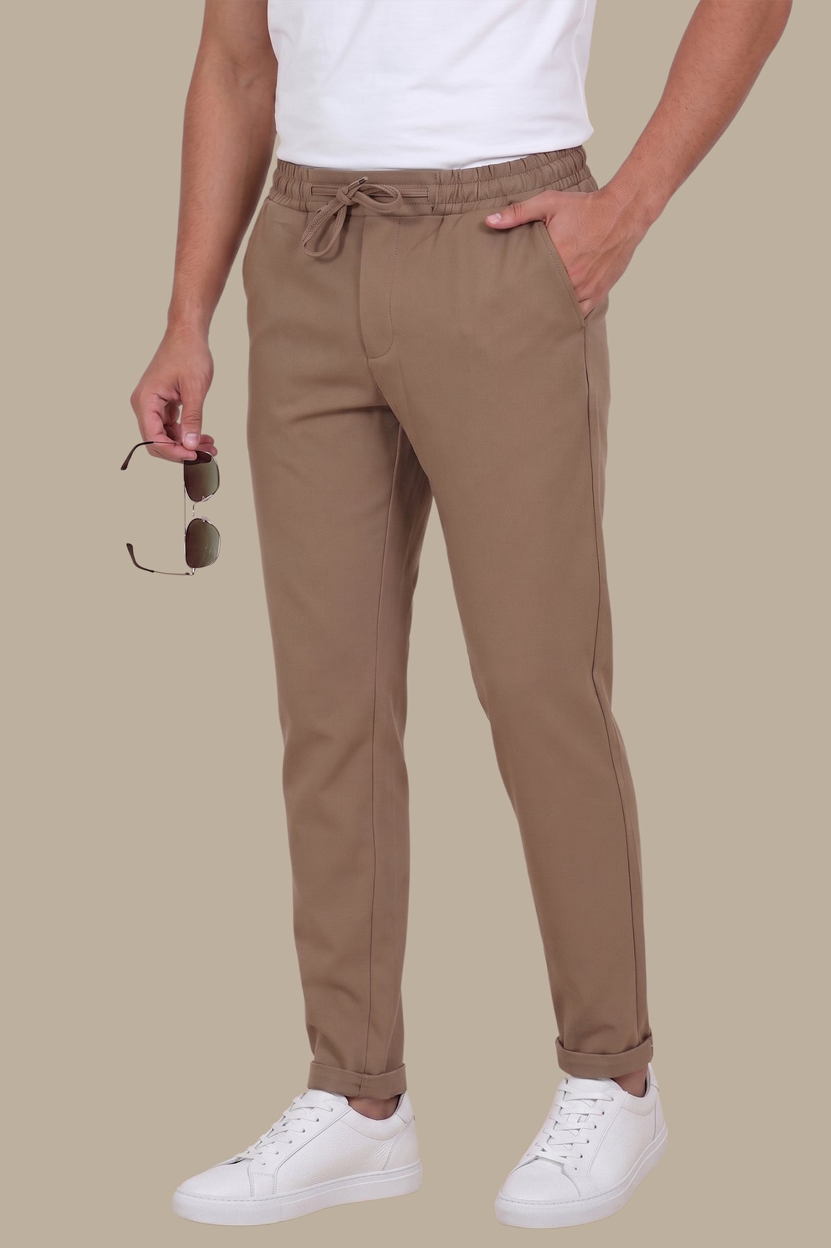 Casual Jogger Pant Elastic Waist Slim Fit