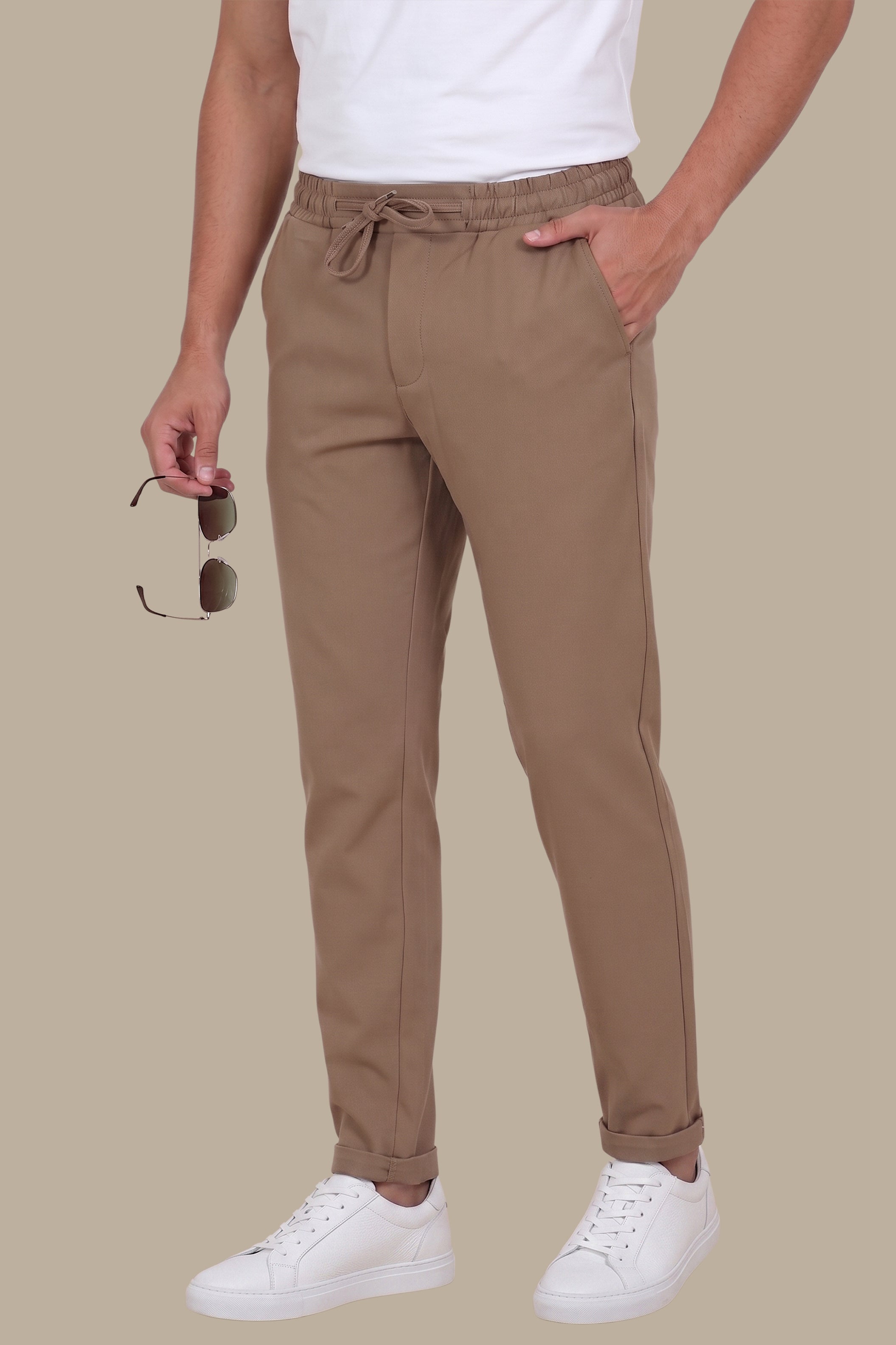 Dark Beige Slim-Fit Jogger