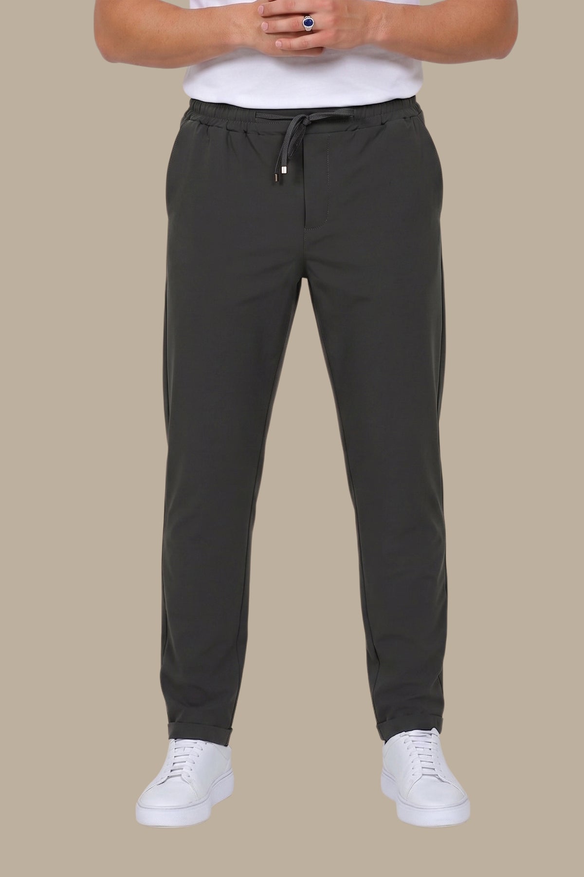 Casual Jogger Pant Elastic Waist Slim Fit