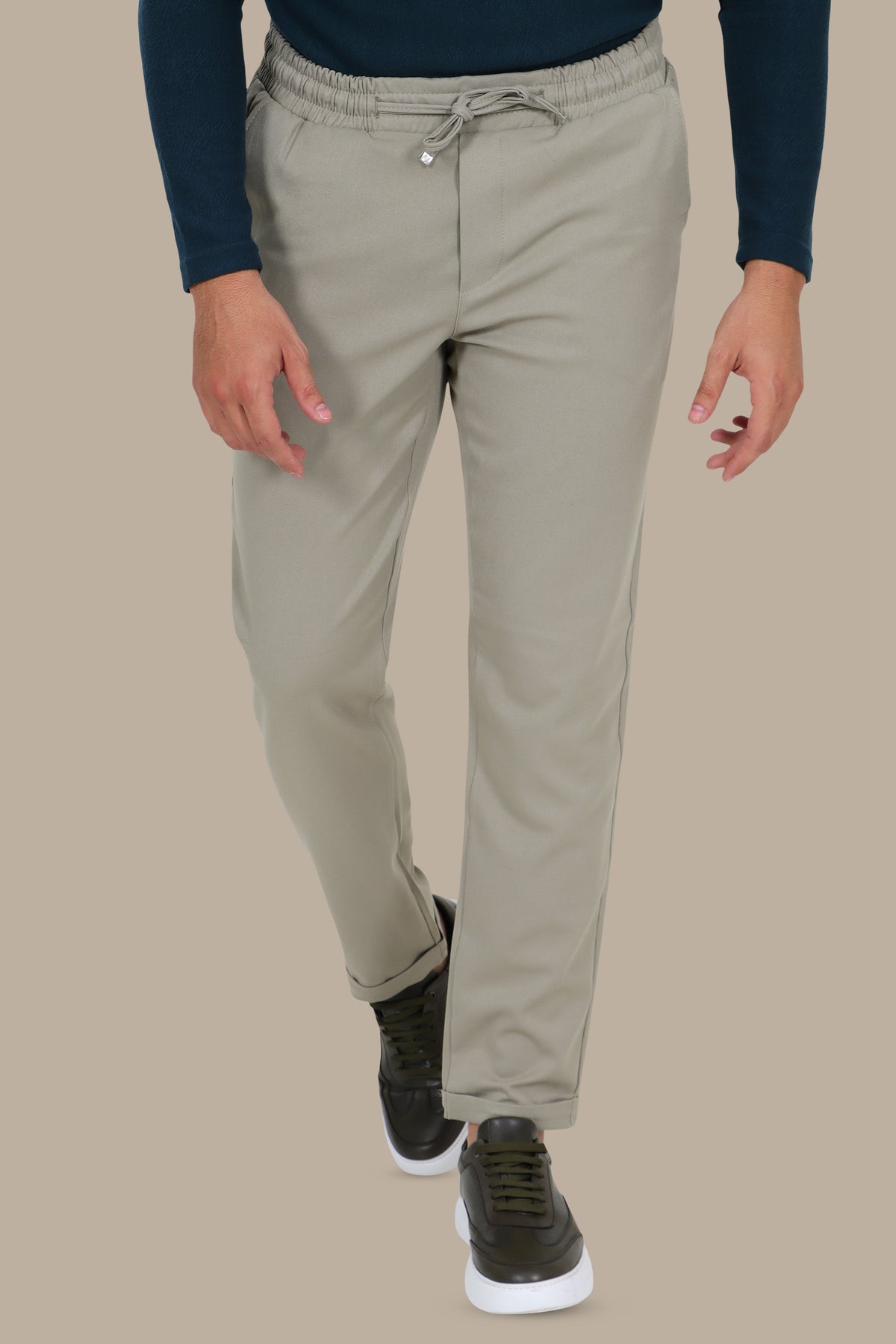Casual Jogger Pant Elastic Waist Slim Fit