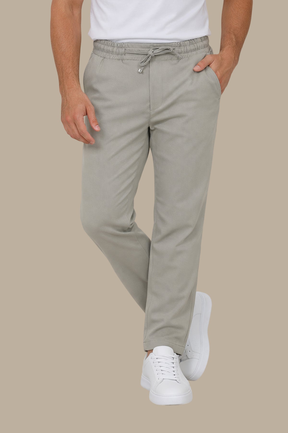 Casual Jogger Pant Elastic Waist Slim Fit