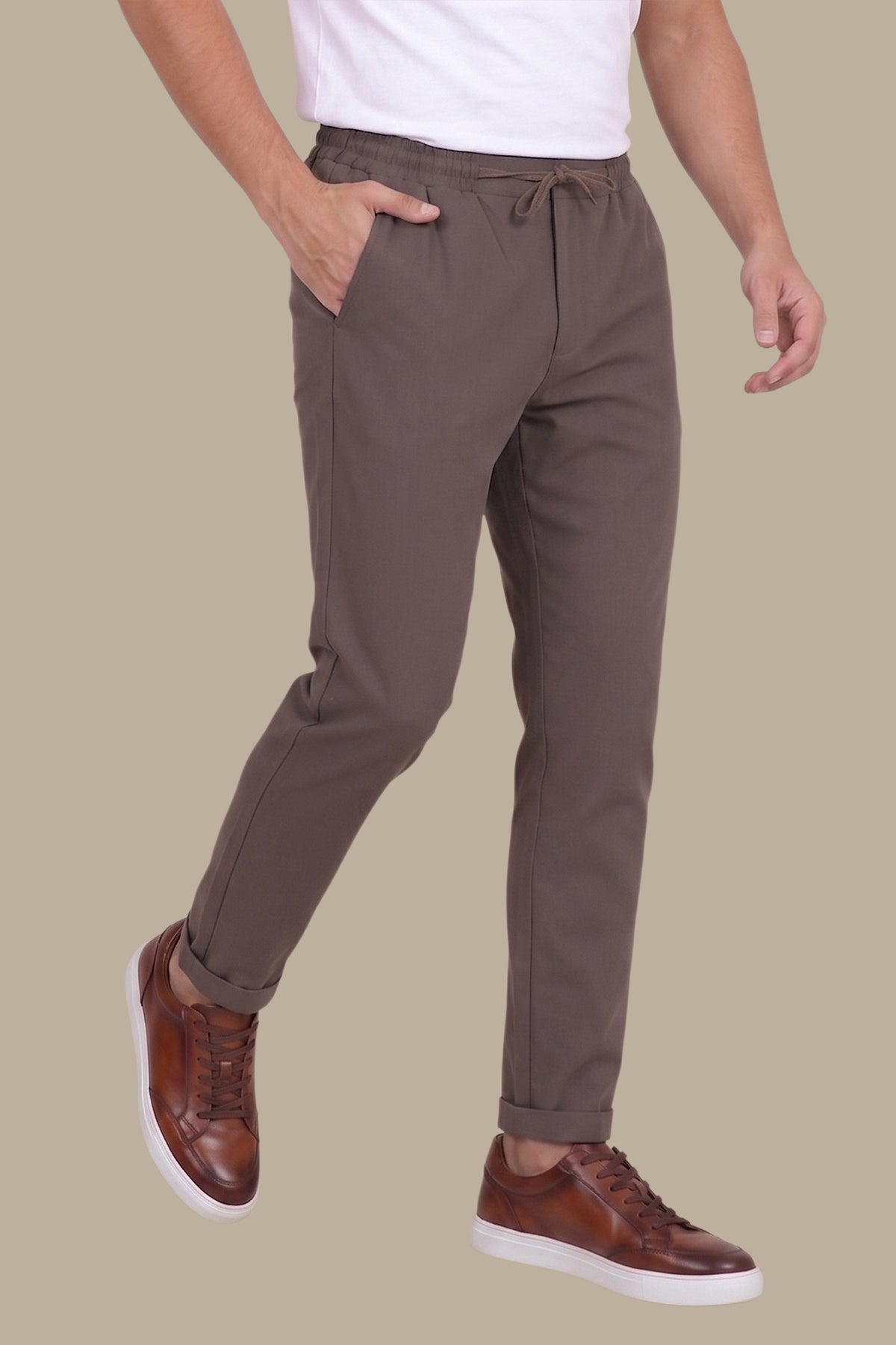 Casual Jogger Pant Elastic Waist Slim Fit