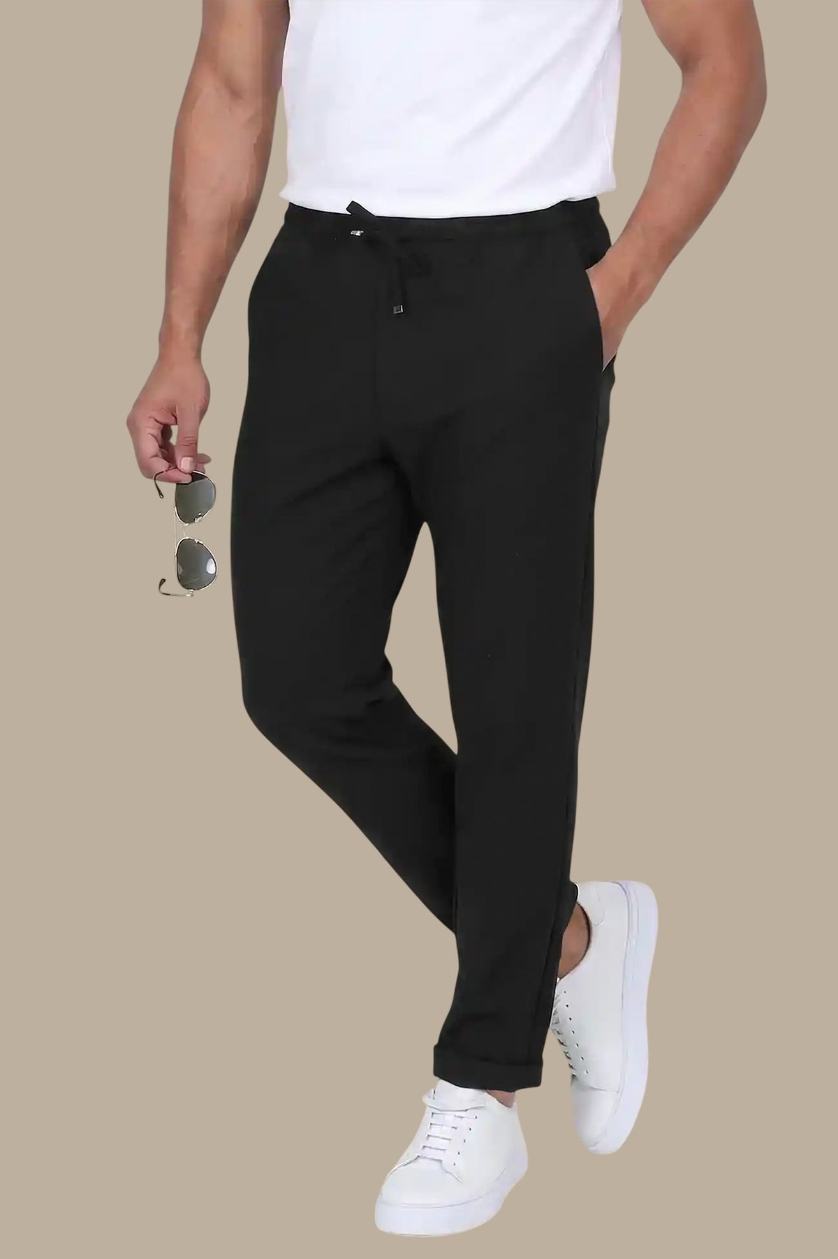 Casual Jogger Pant Elastic Waist Slim Fit