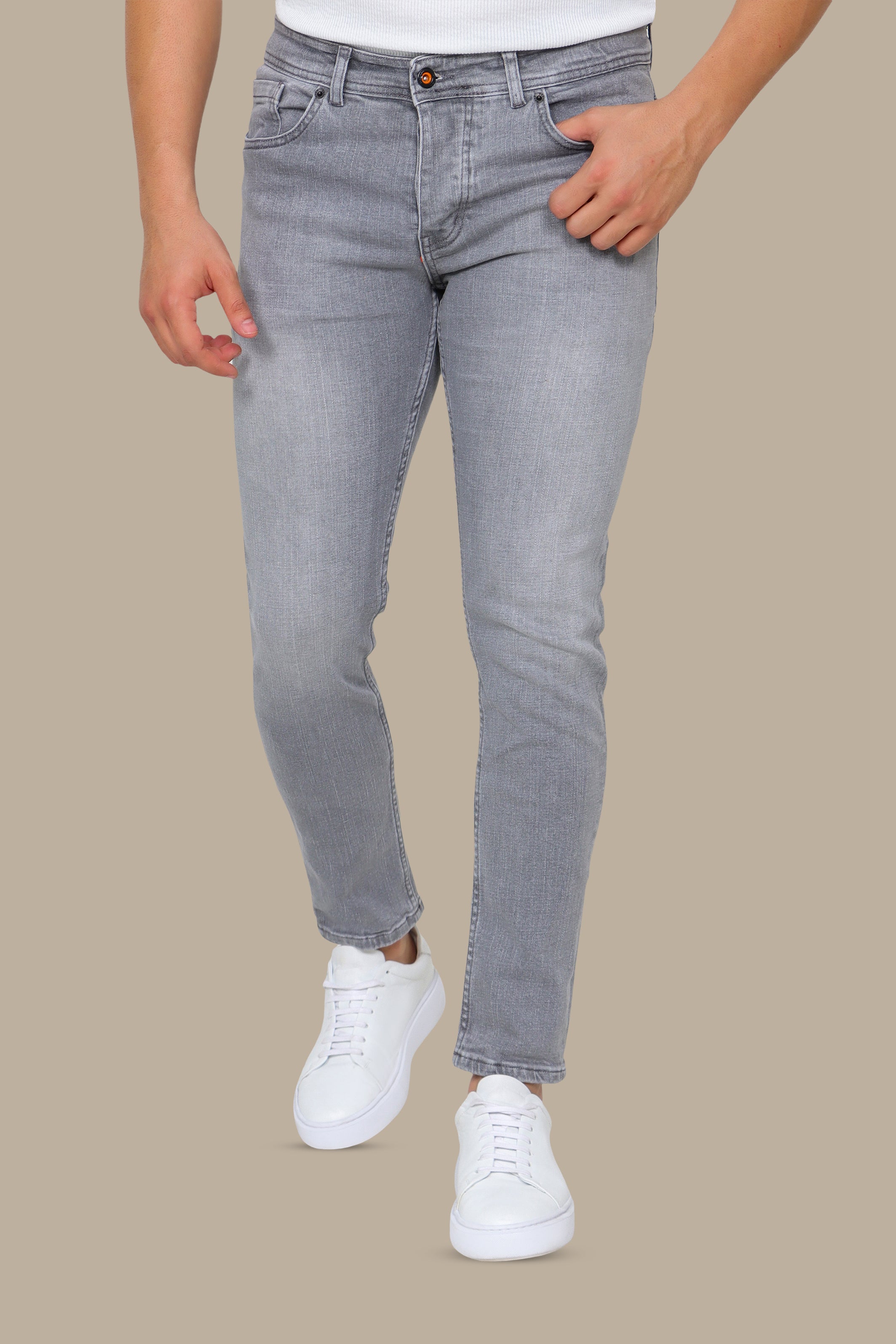 Light Grey Slim Fit Jeans