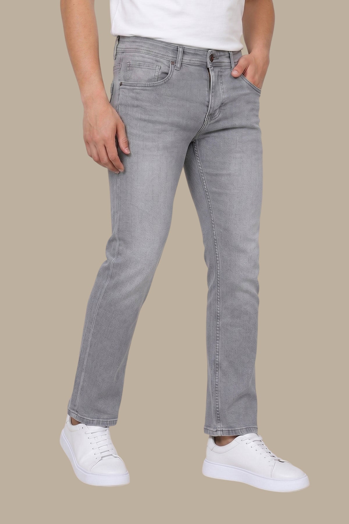 Light Grey Slim Fit Jeans