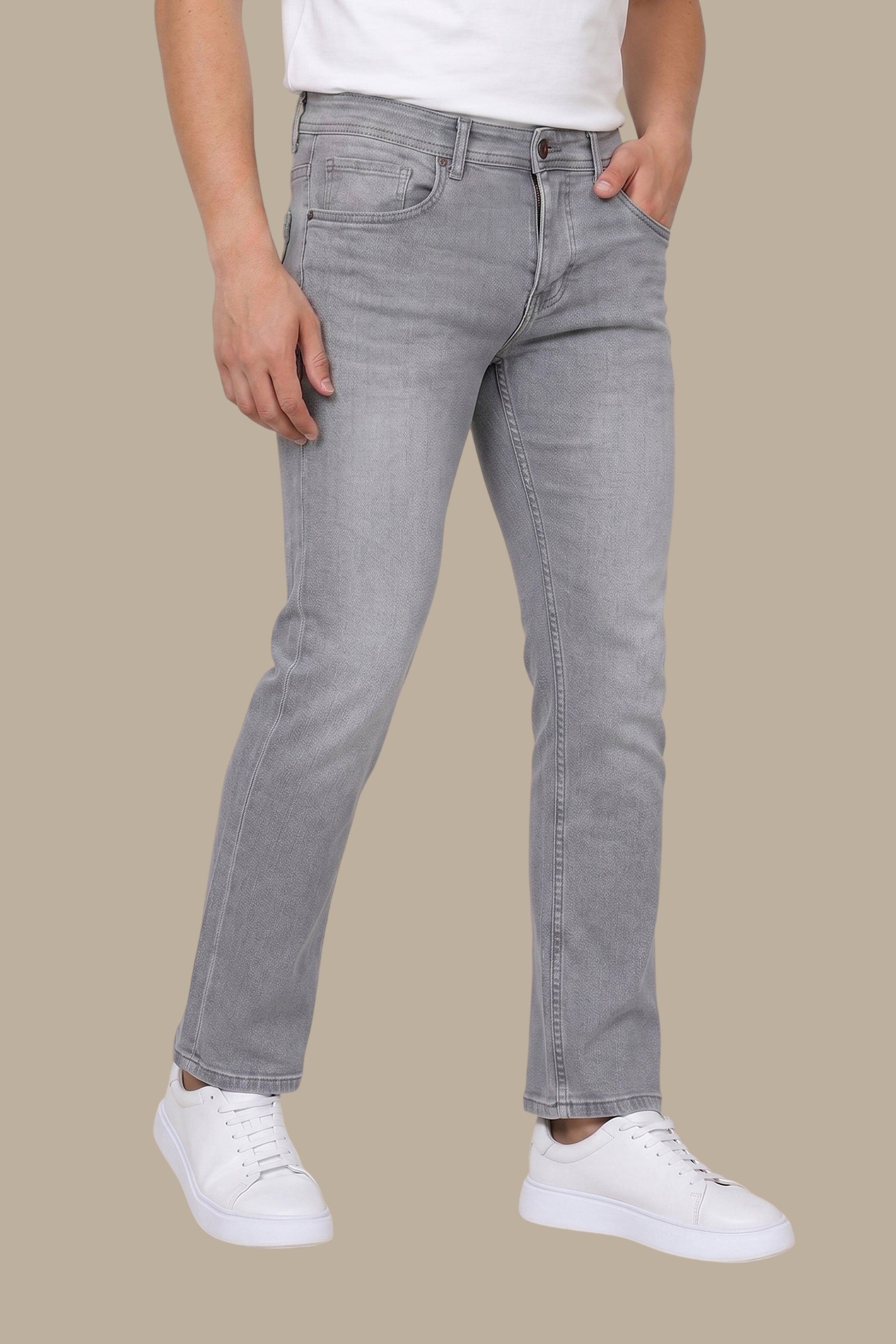 Light Grey Slim Fit Jeans