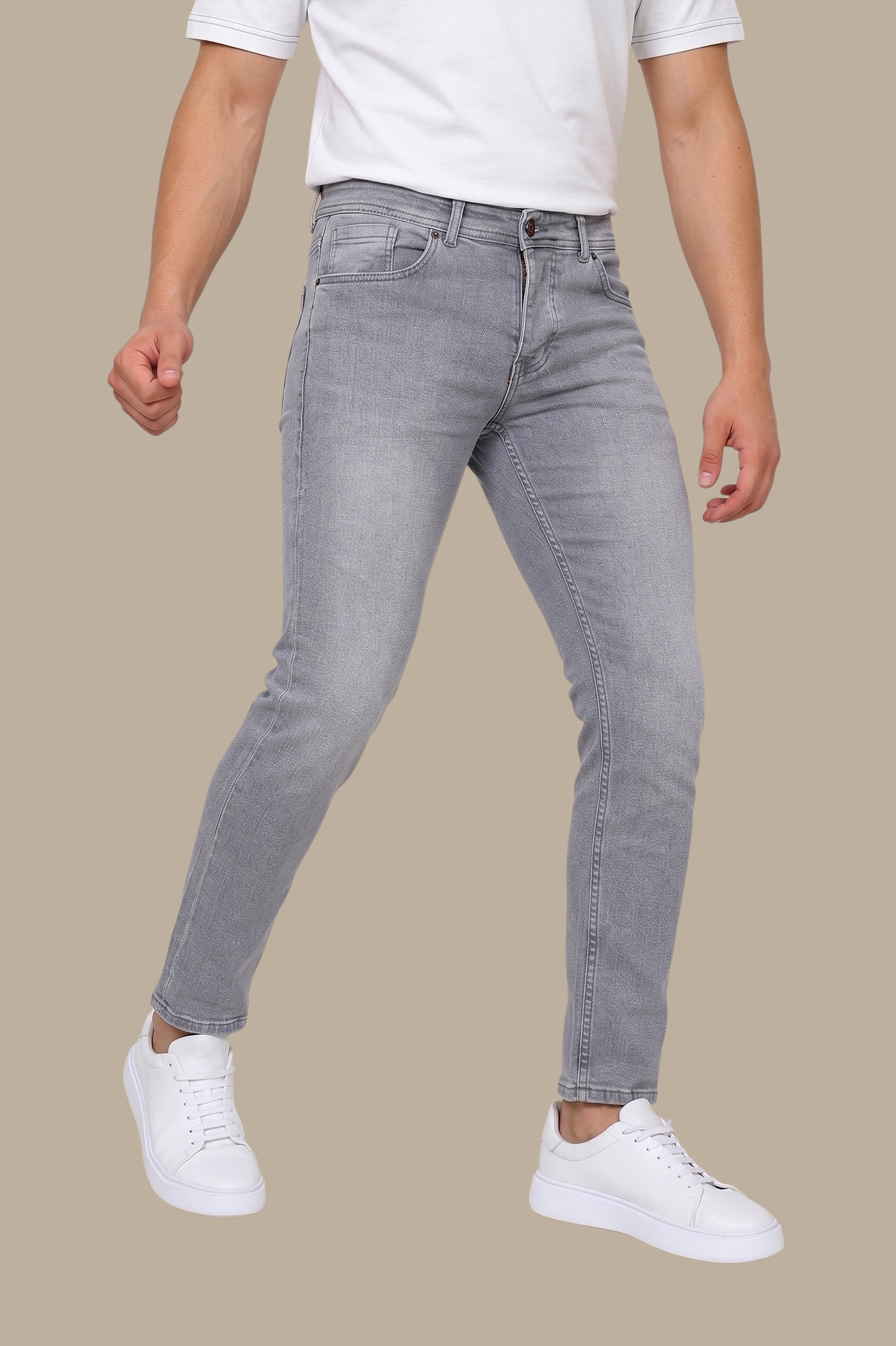 Light Grey Slim Fit Jeans