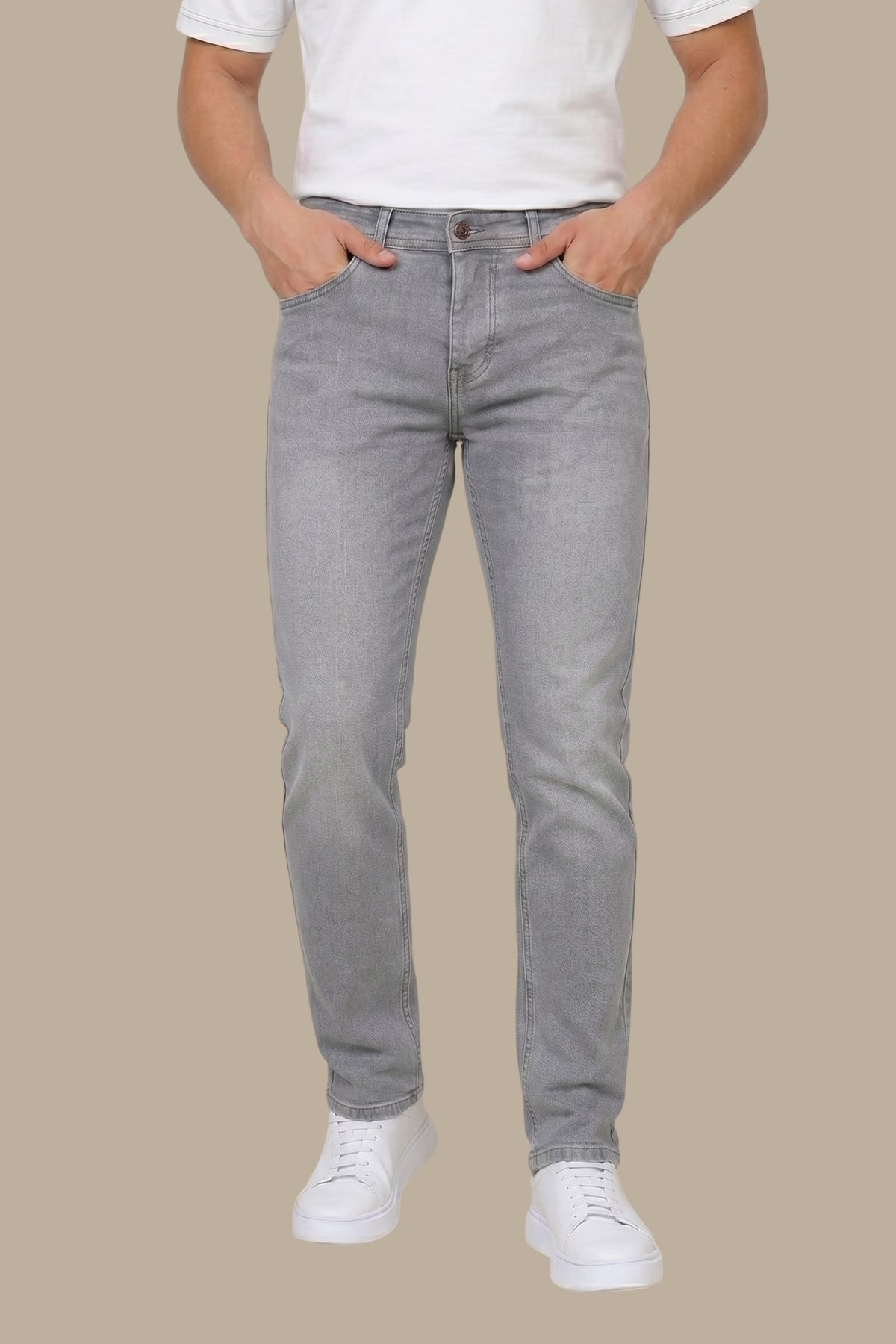 Light Grey Slim Fit Jeans