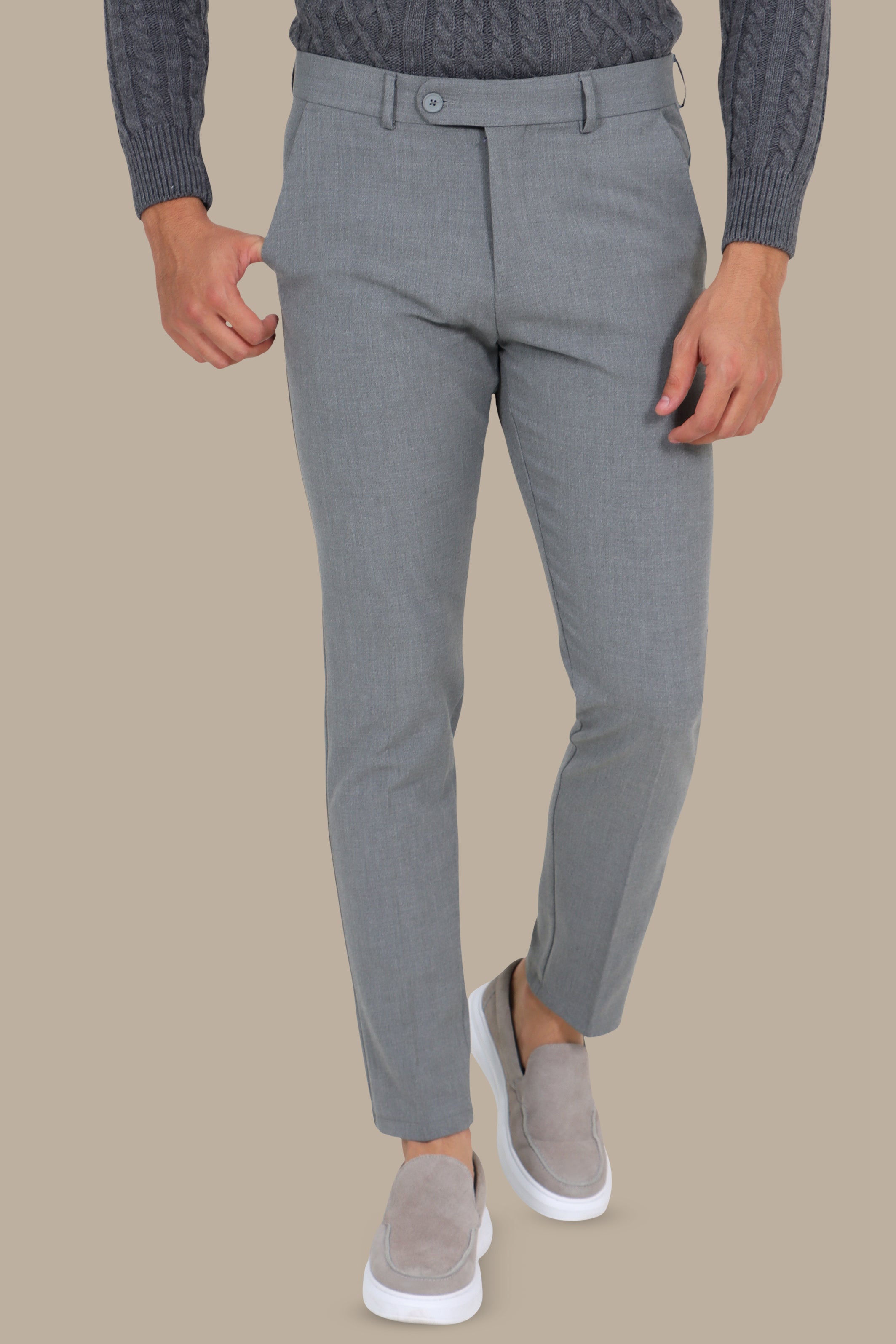 Classic Slim Fit Pant in Grey