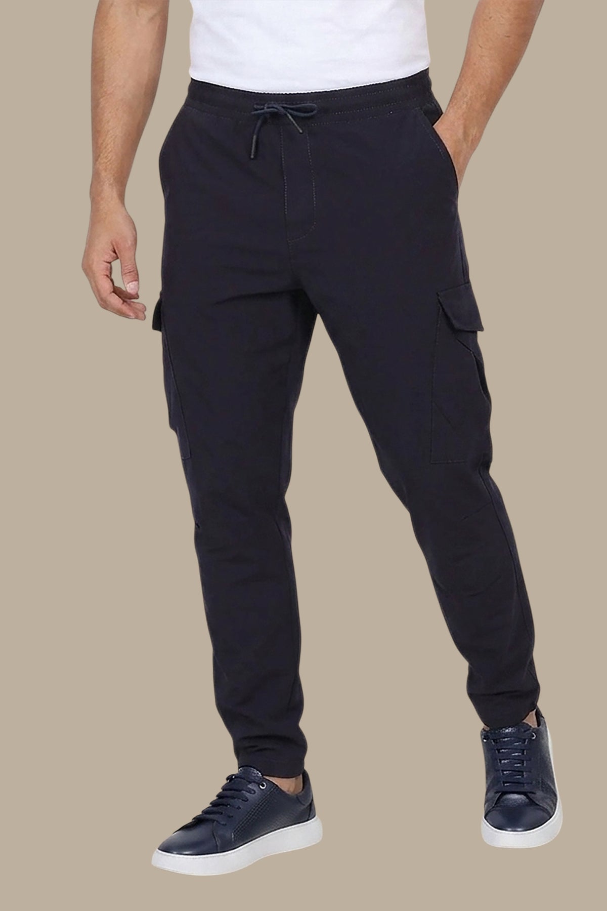 Slim Fit Cargo Pants in Parachute Fabric