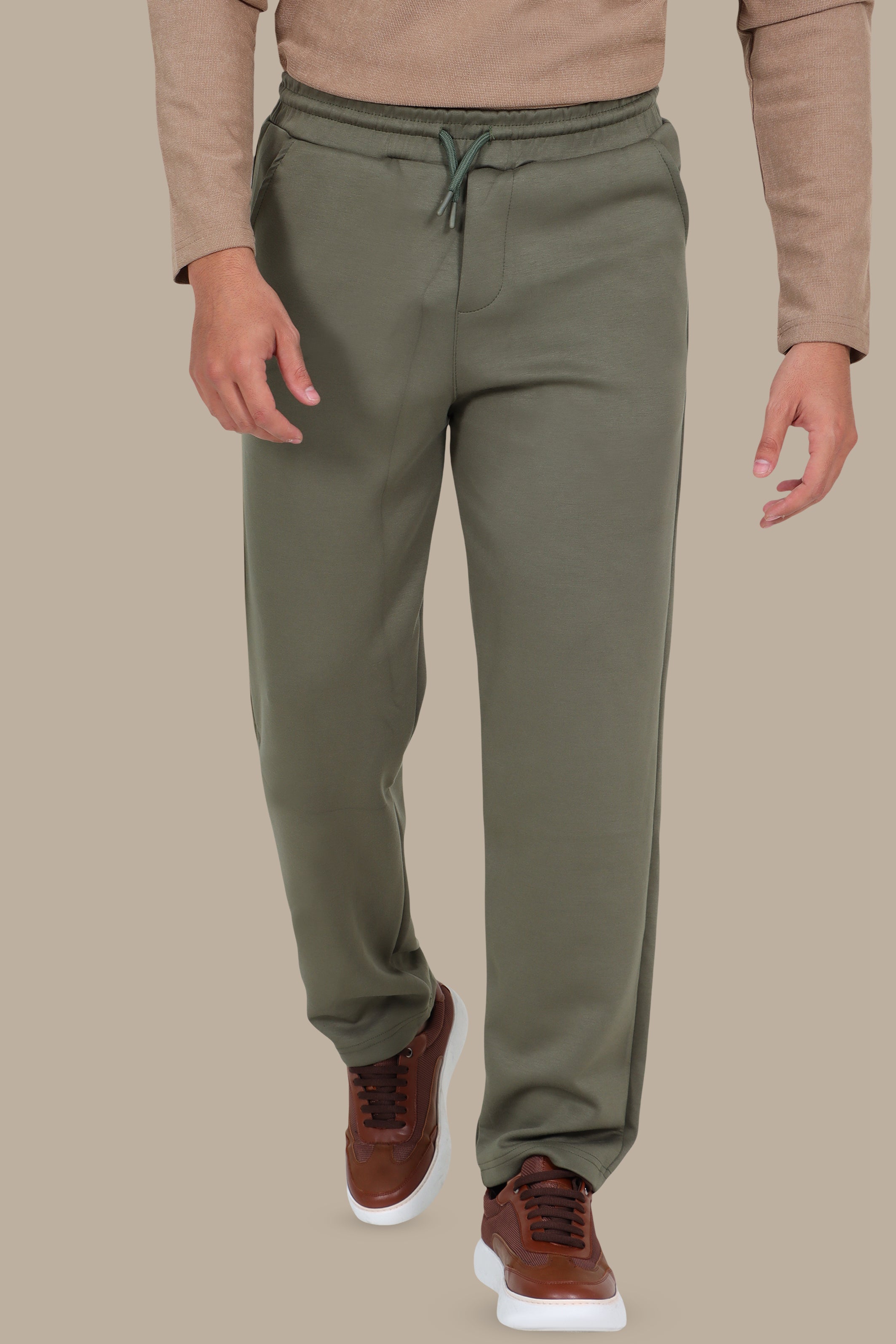 Khaki Casual Trousers – Regular Fit