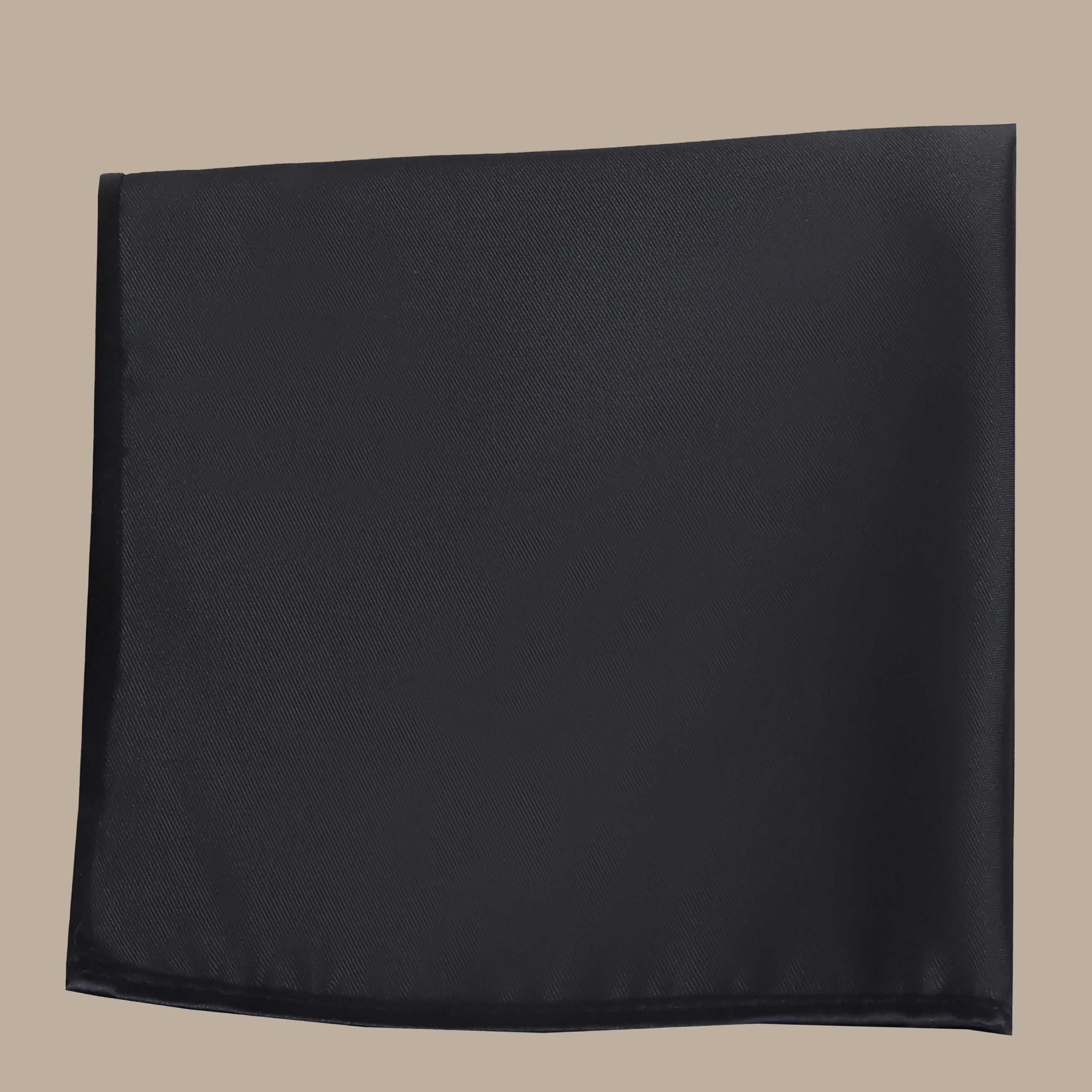 Big Black Satin Pocket Square