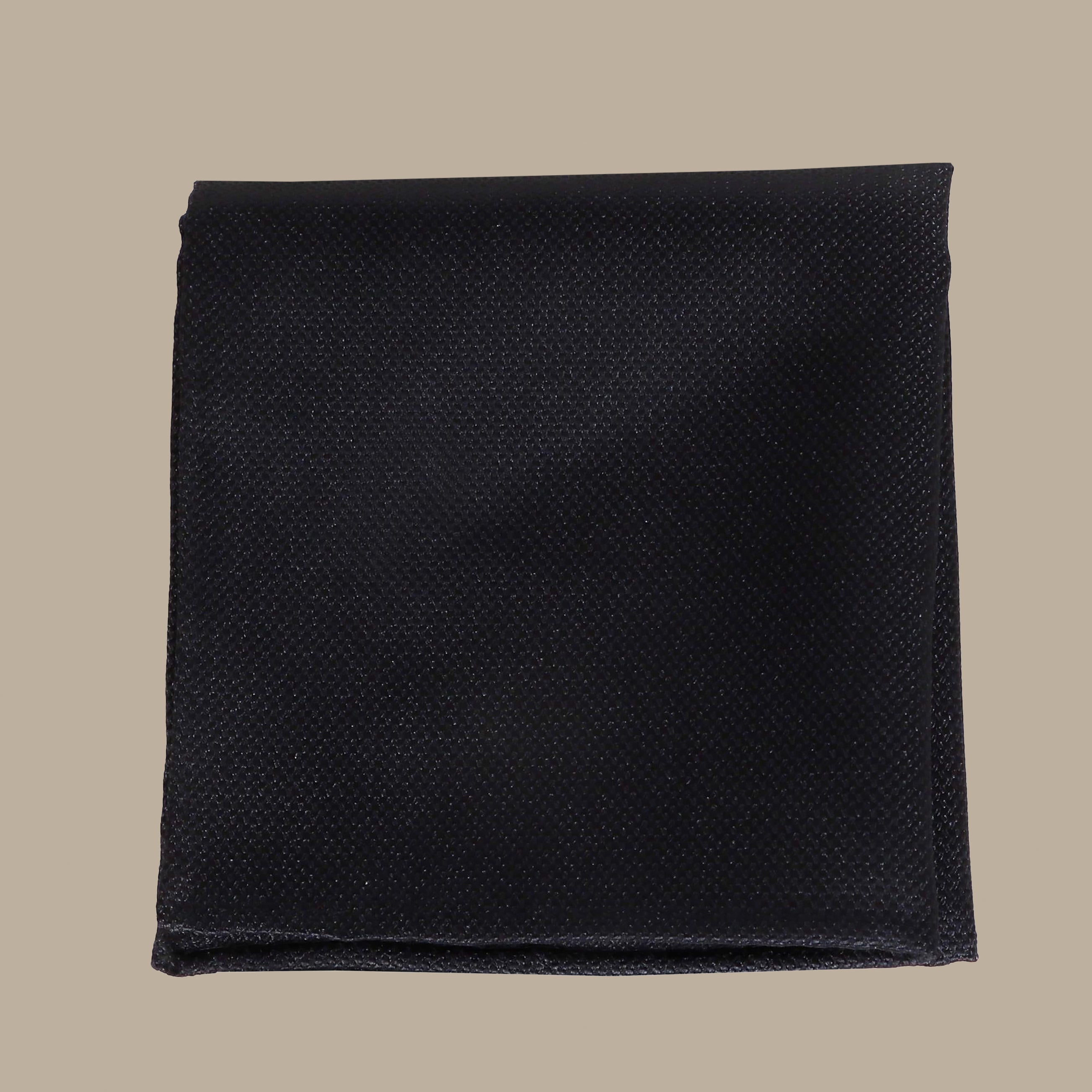 Black Oxford Pocket Square