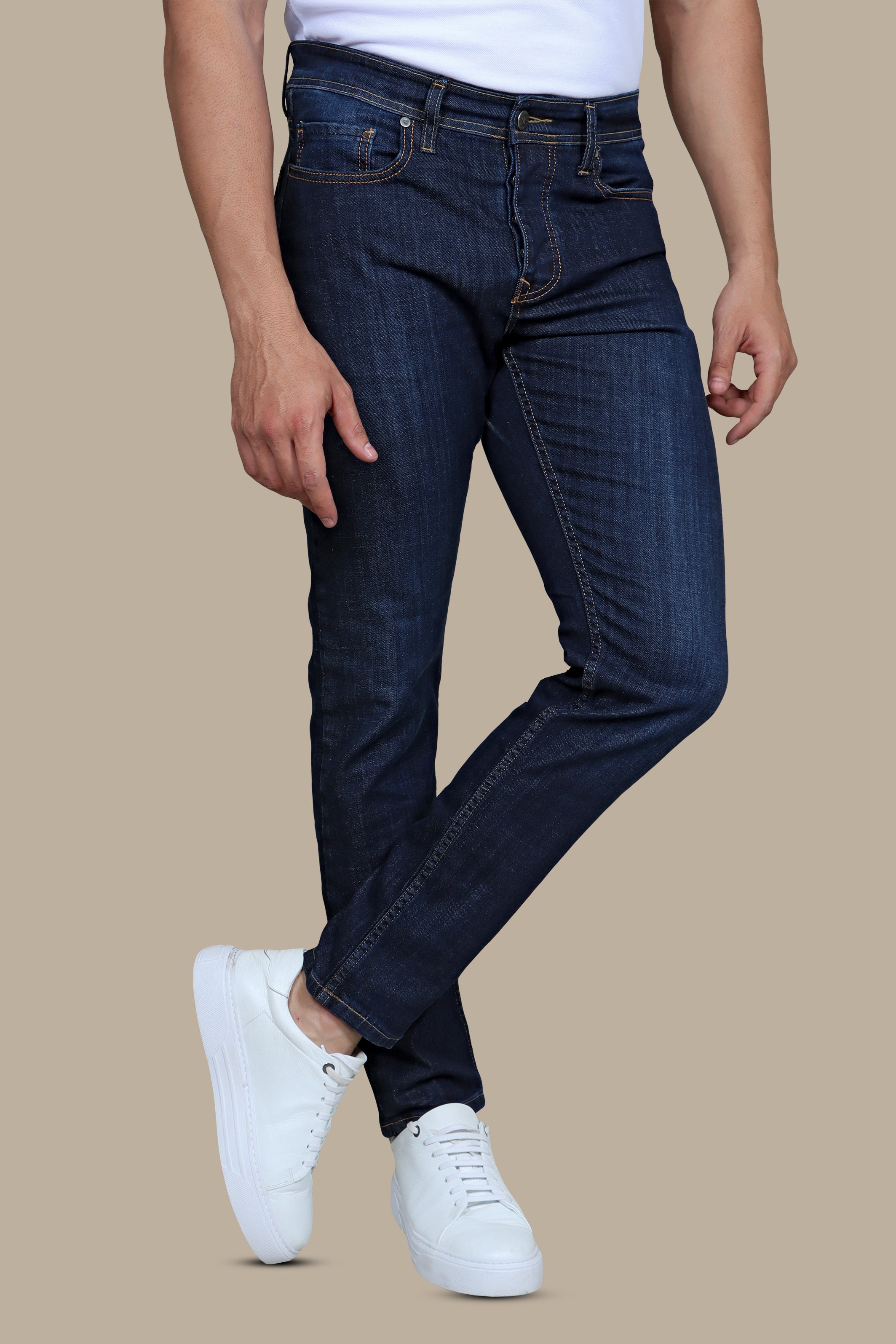 Essential Elegance: Dark Navy Slim Fit Jeans