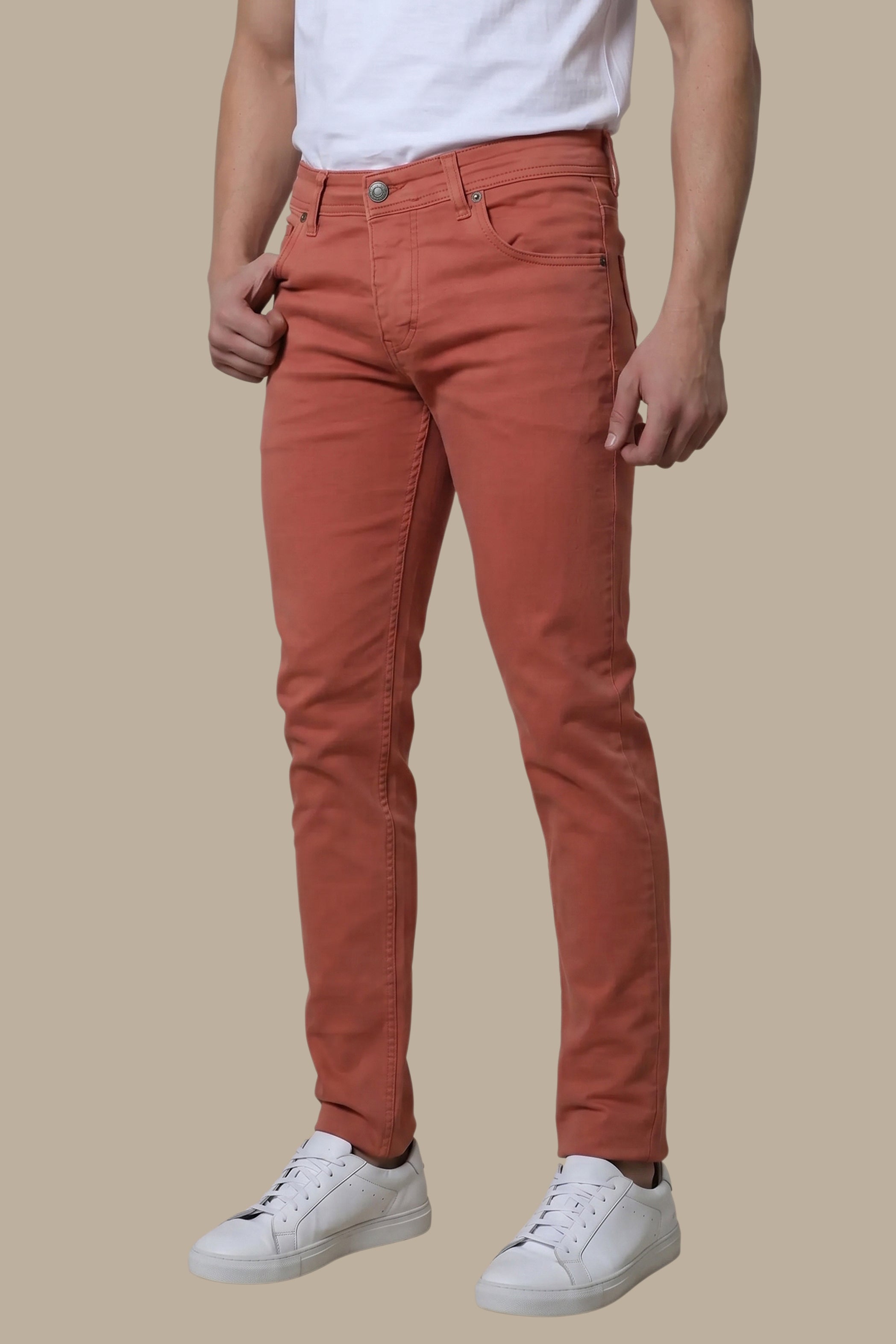 Pink 5-Pocket Jeans