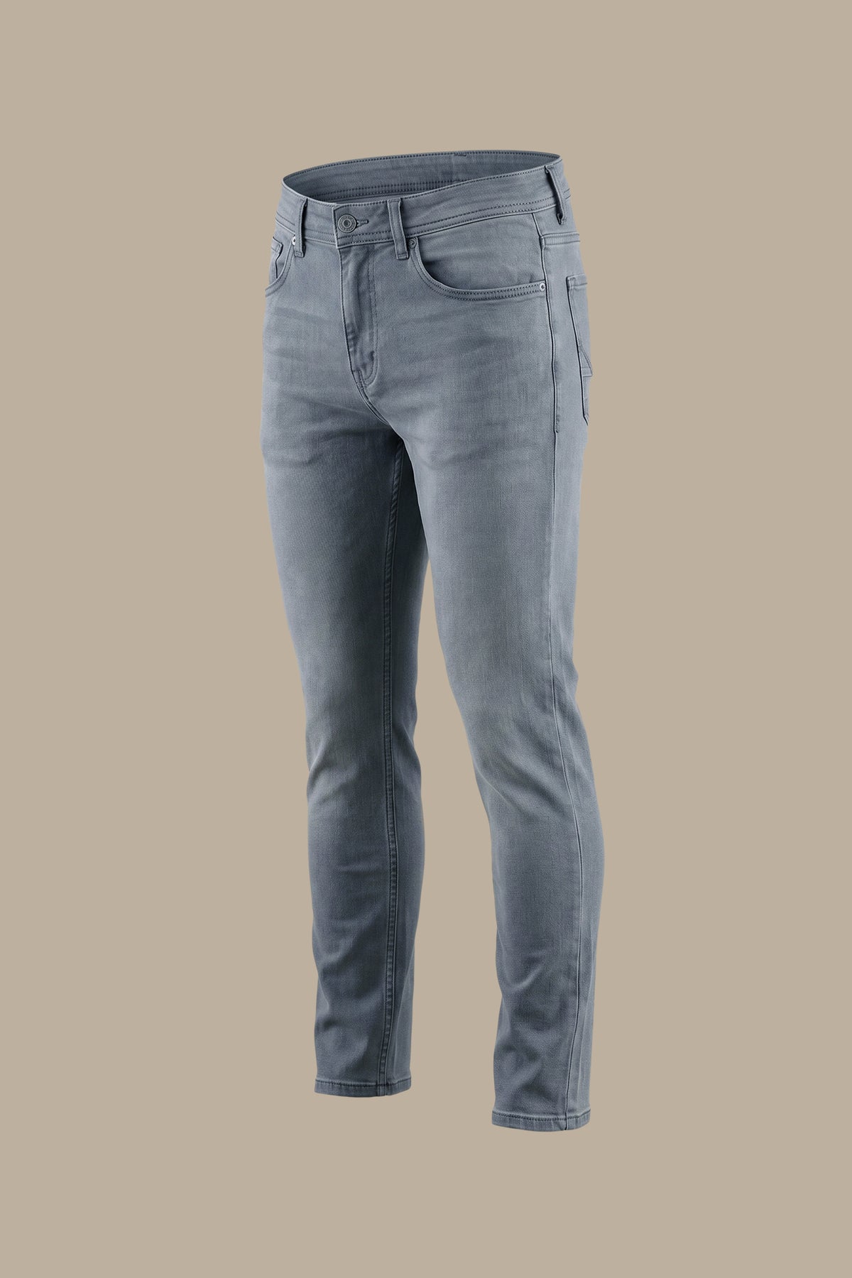 Urban Slate: Grey Basic Slim Fit Jeans