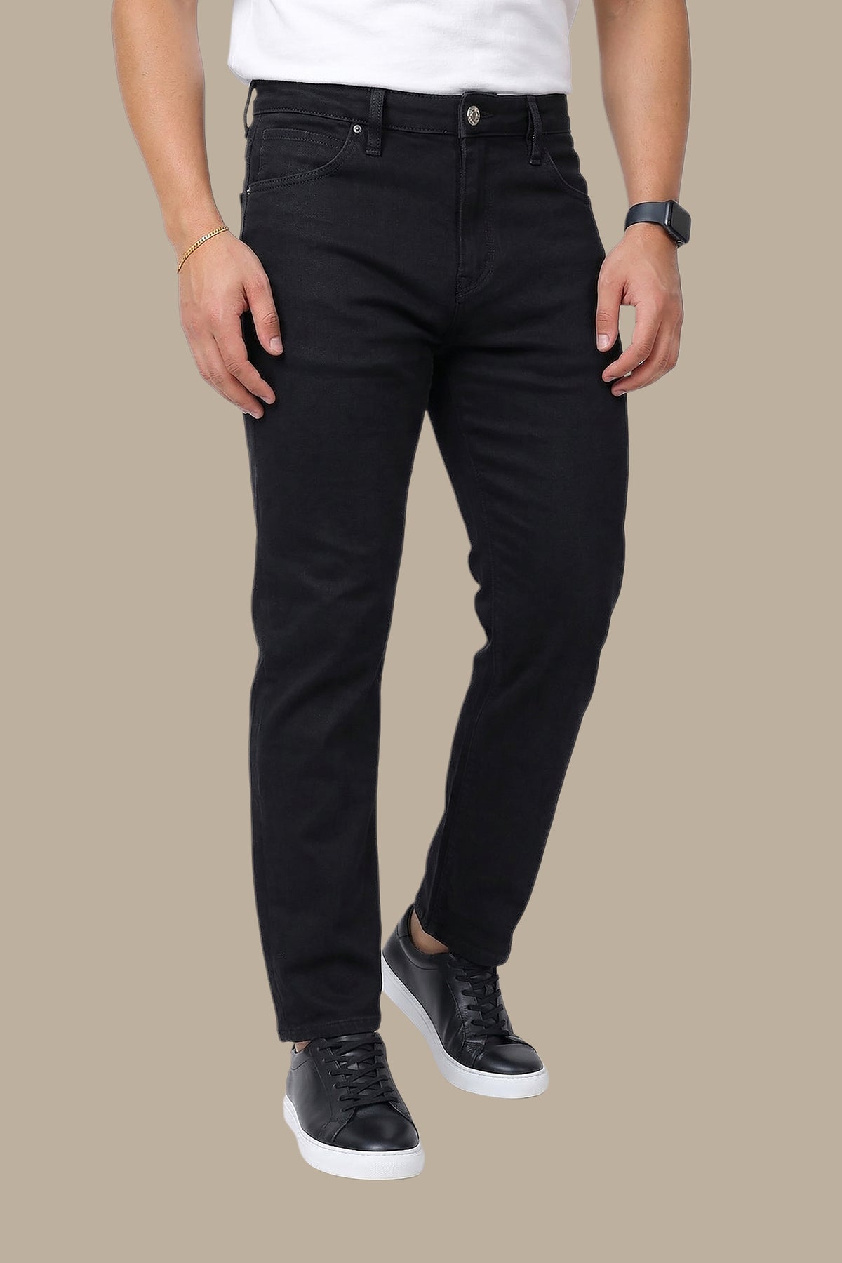 Black Denim Regular Fit Jeans