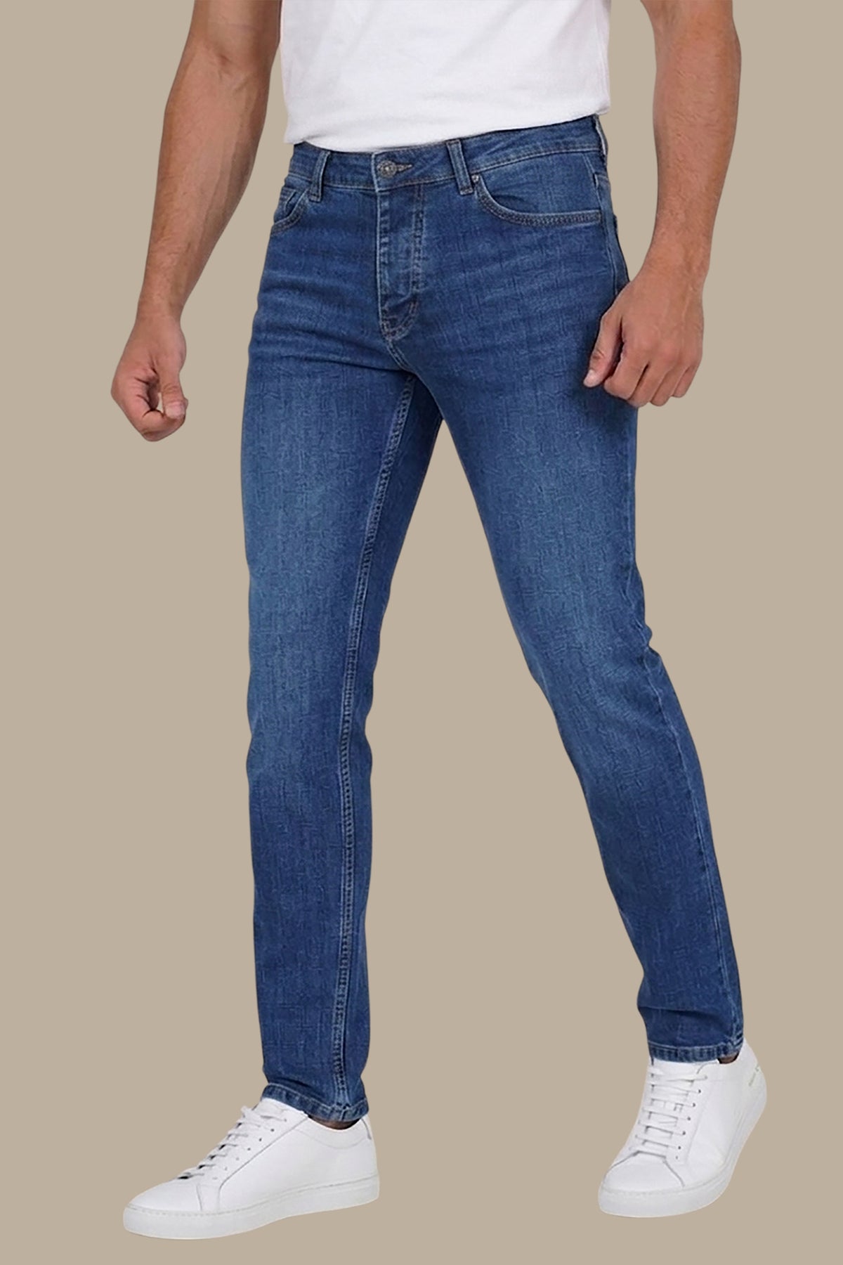 Tie-Dye Semi Regular Jeans in Blue