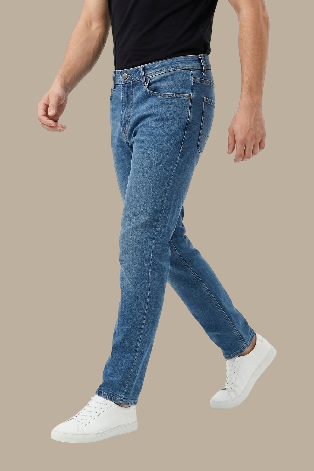 Tie Dye Semi-Regular Jeans – Light Blue