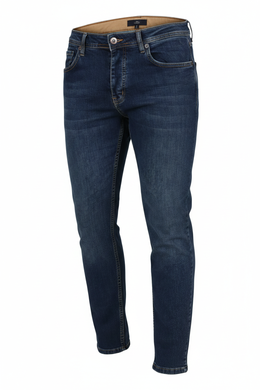 Dark Navy Tie-Dye Jeans – Semi-Regular Fit