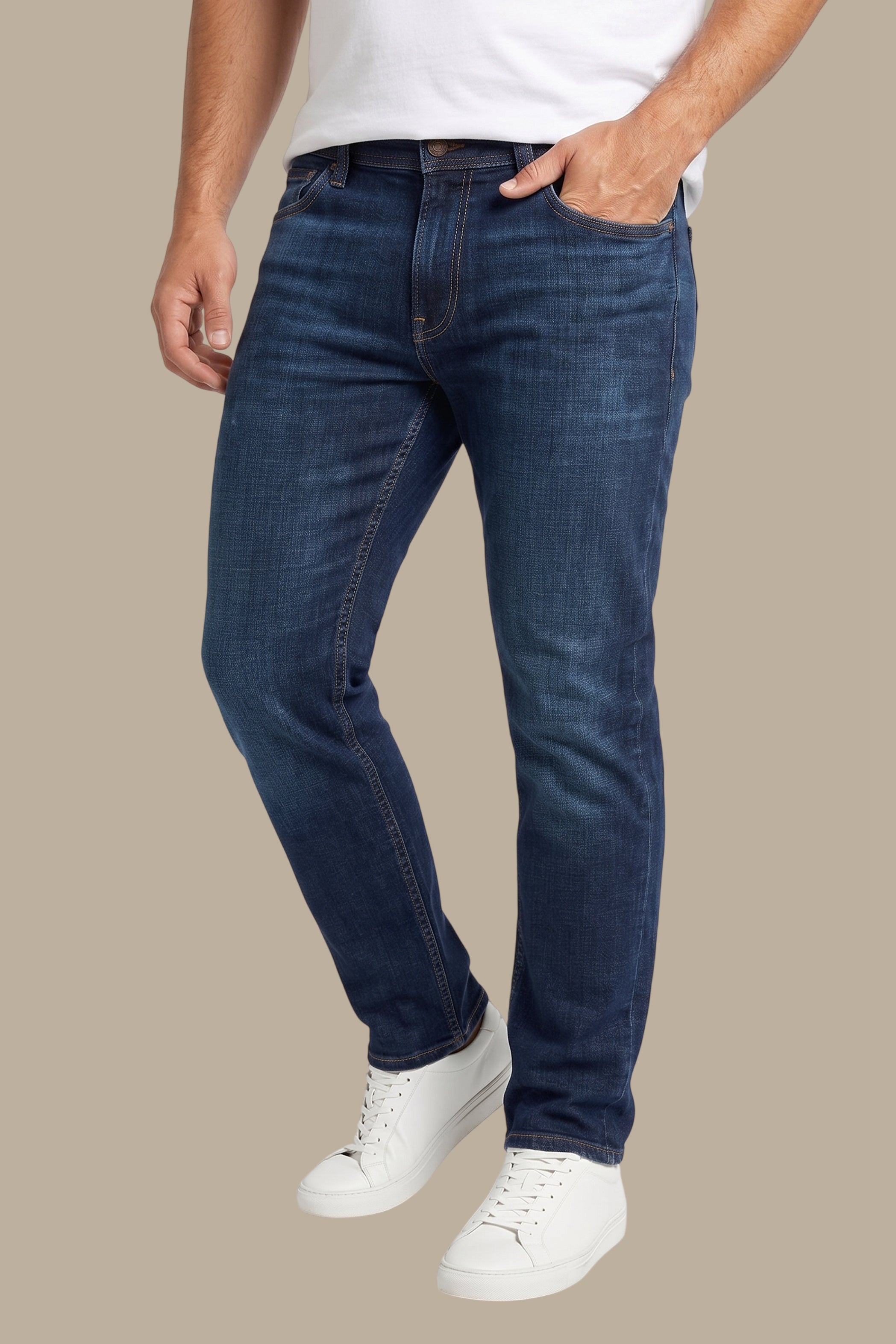 Slim Fit Washed Jeans