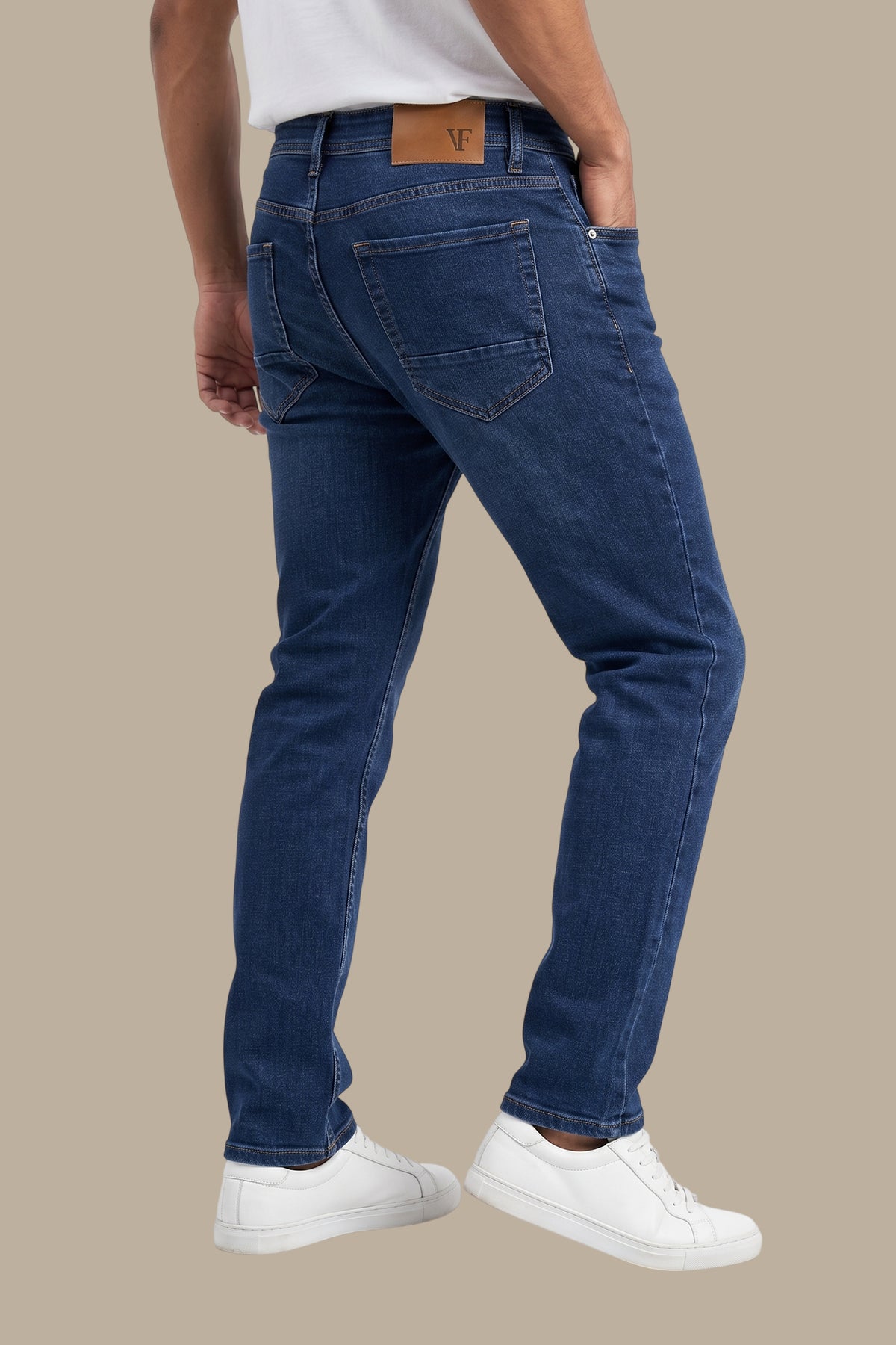 Regular Cut Washed Jeans