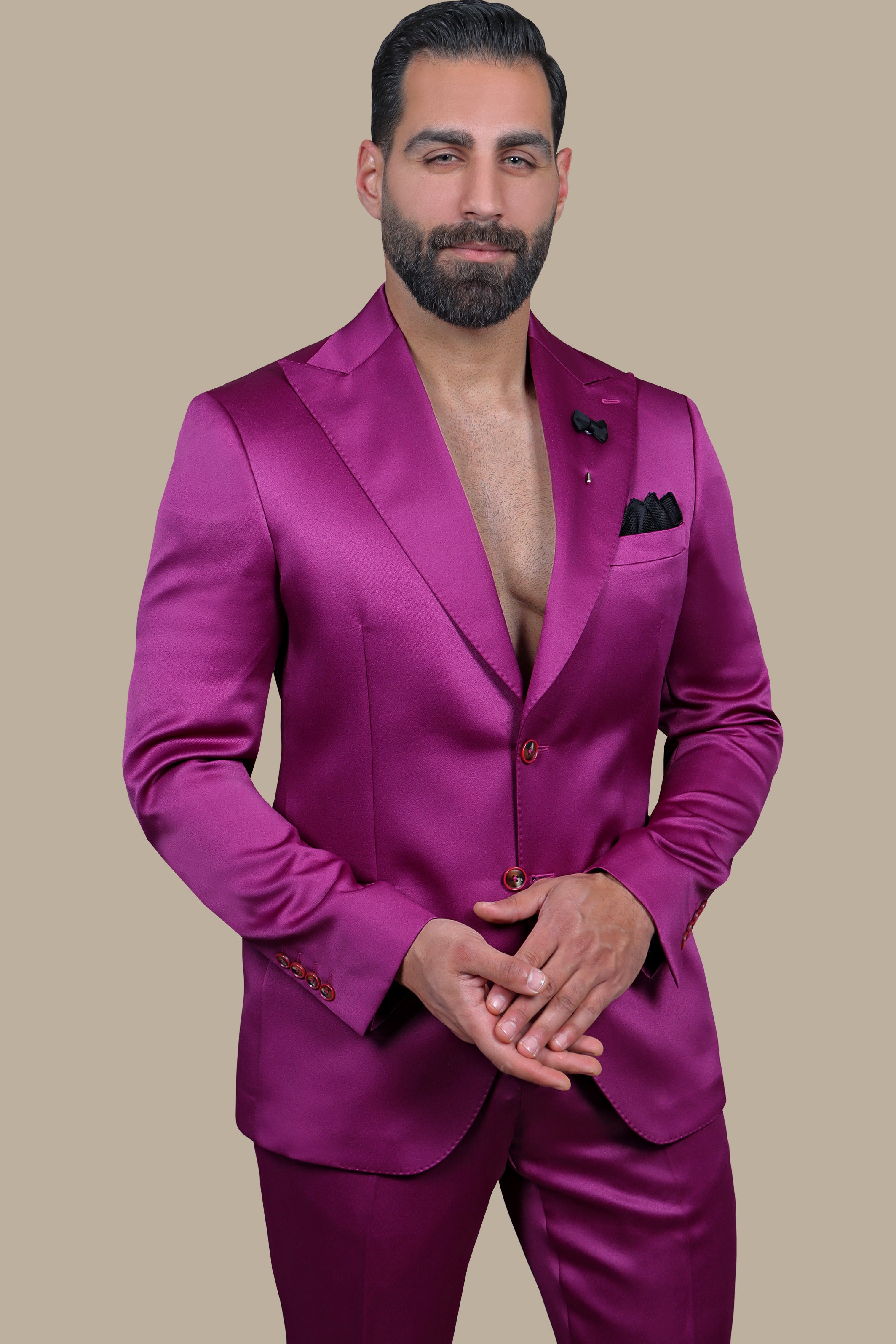 Regal Charm: Purple Peak Lapel Suit from FV Special Collection