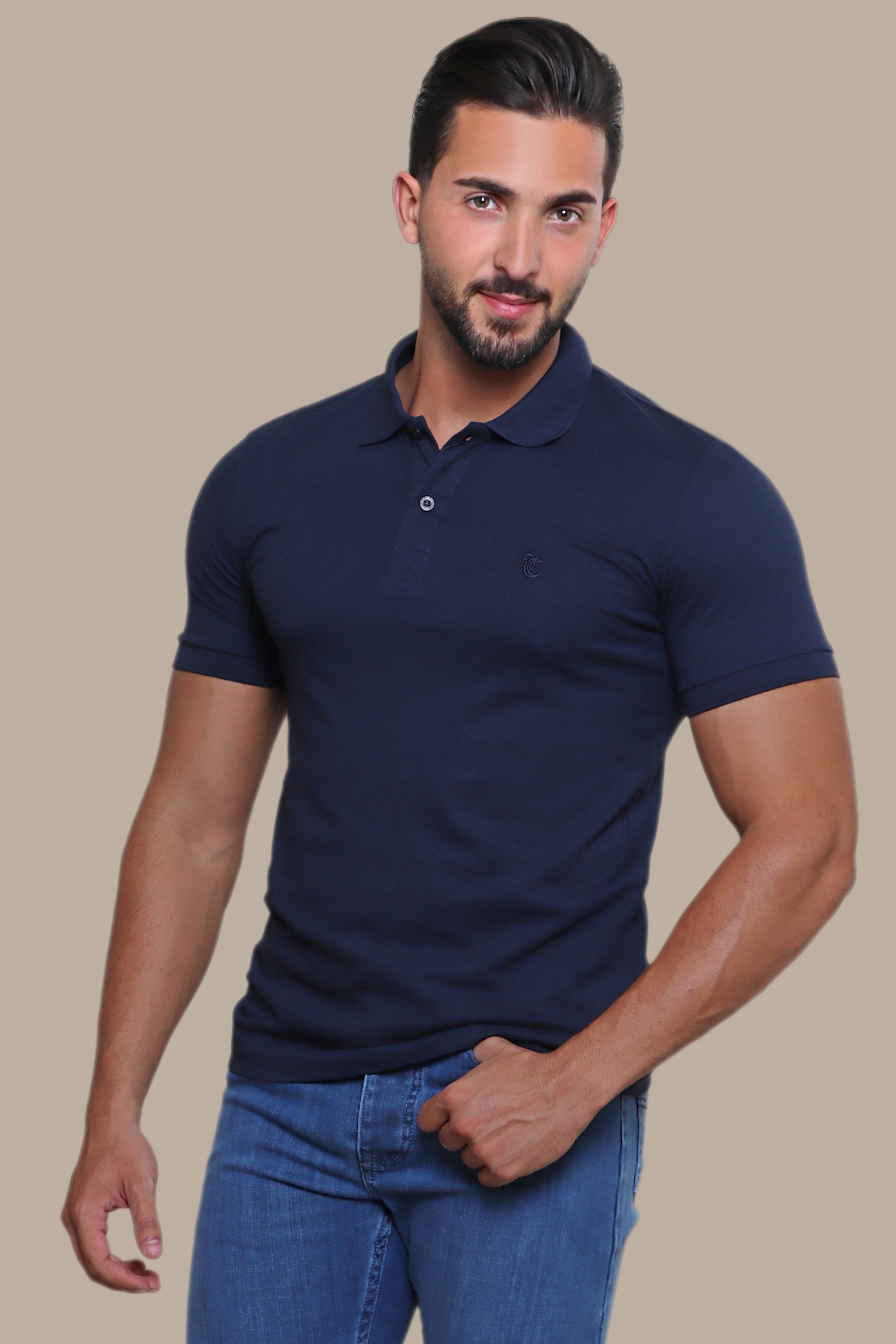 Dark Blue Basic Polo