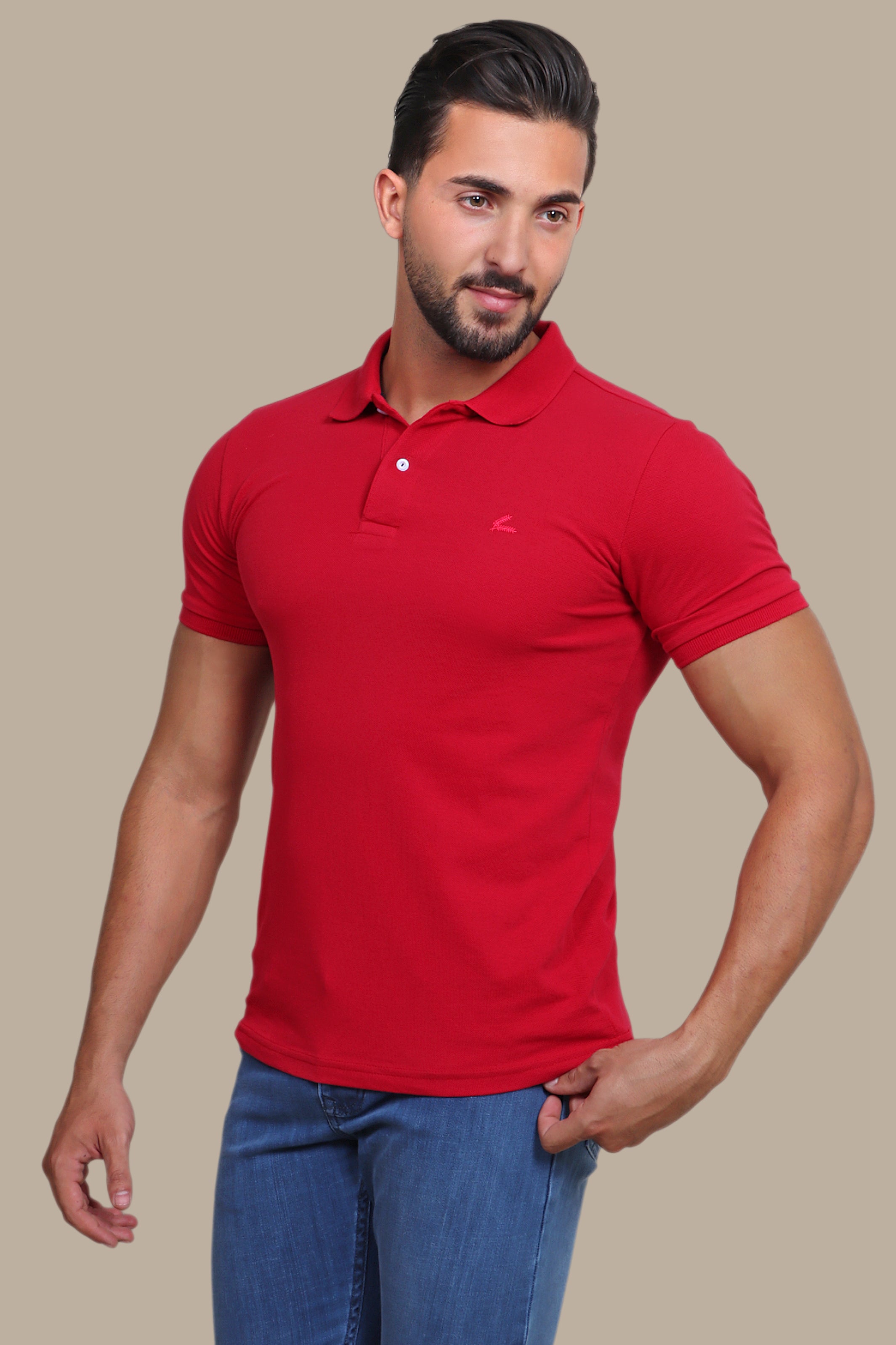 Classic Red Piquet Polo