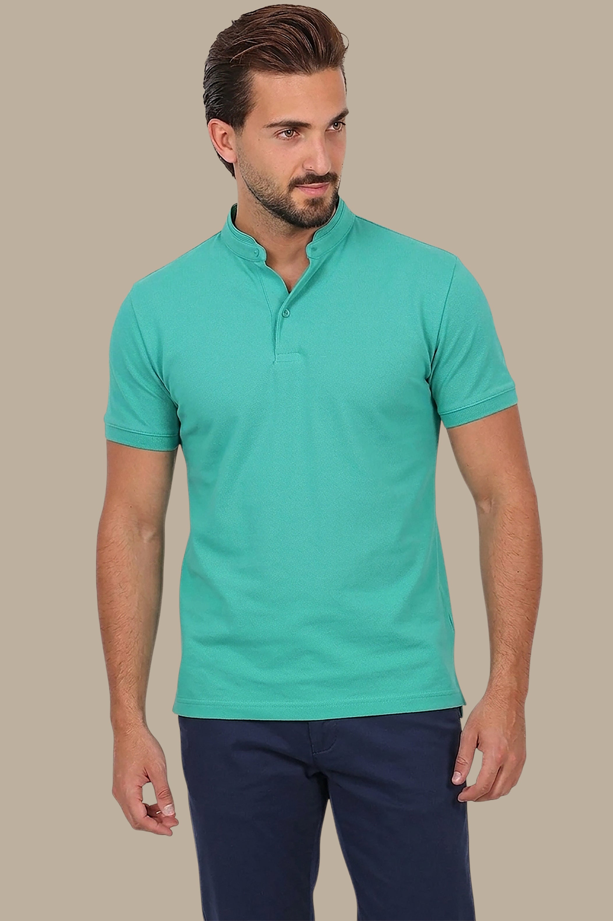 Polo Piquet Col Mao | Green