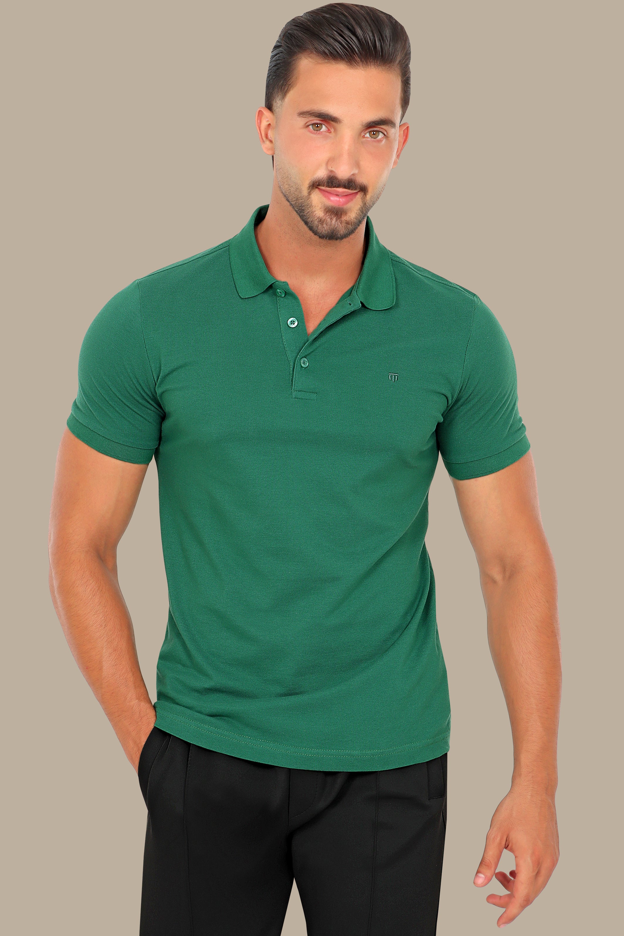 Dark Green Polo Piquet Short Sleeve