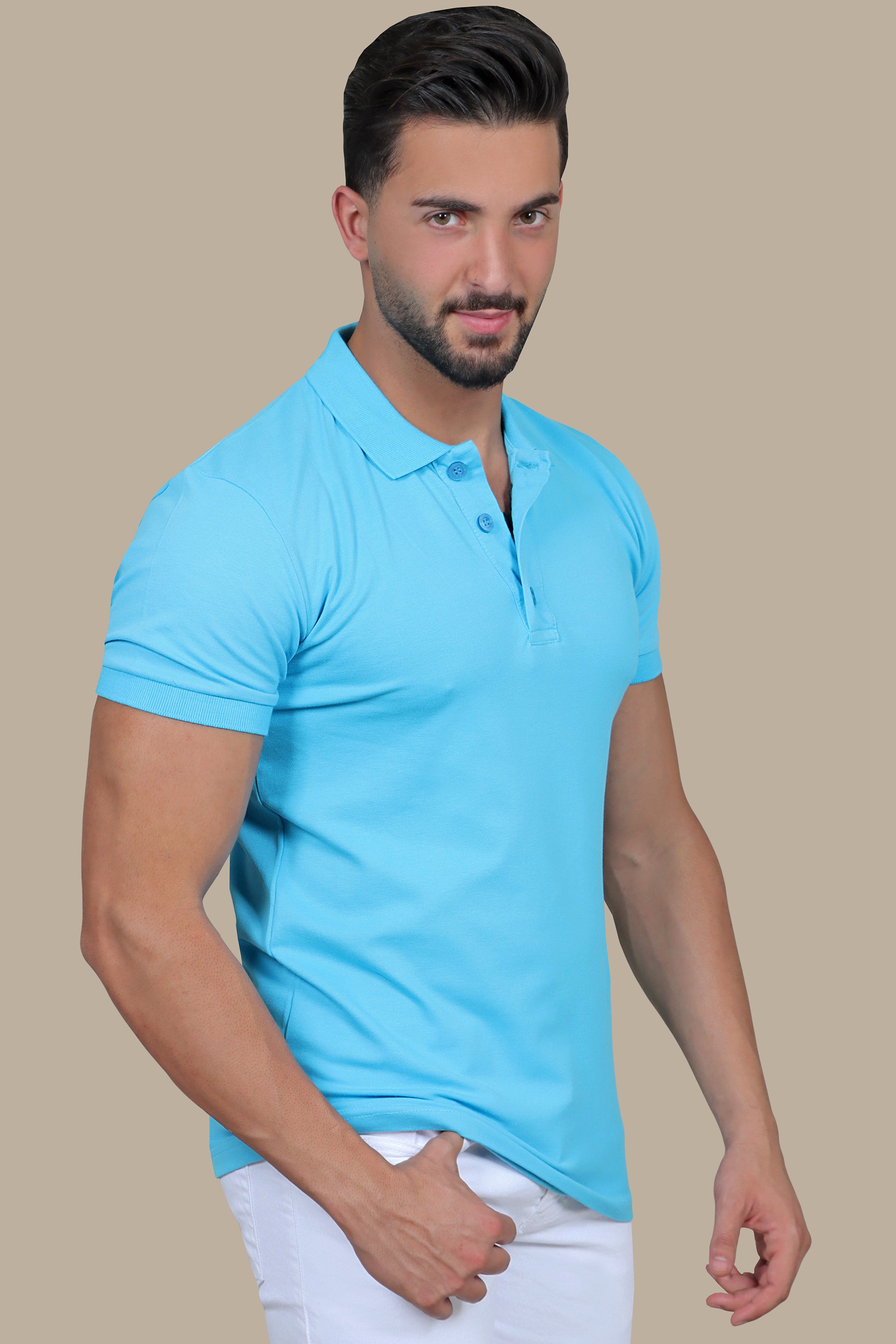 Ocean Breeze: Polo S/SL Basic Turquoise