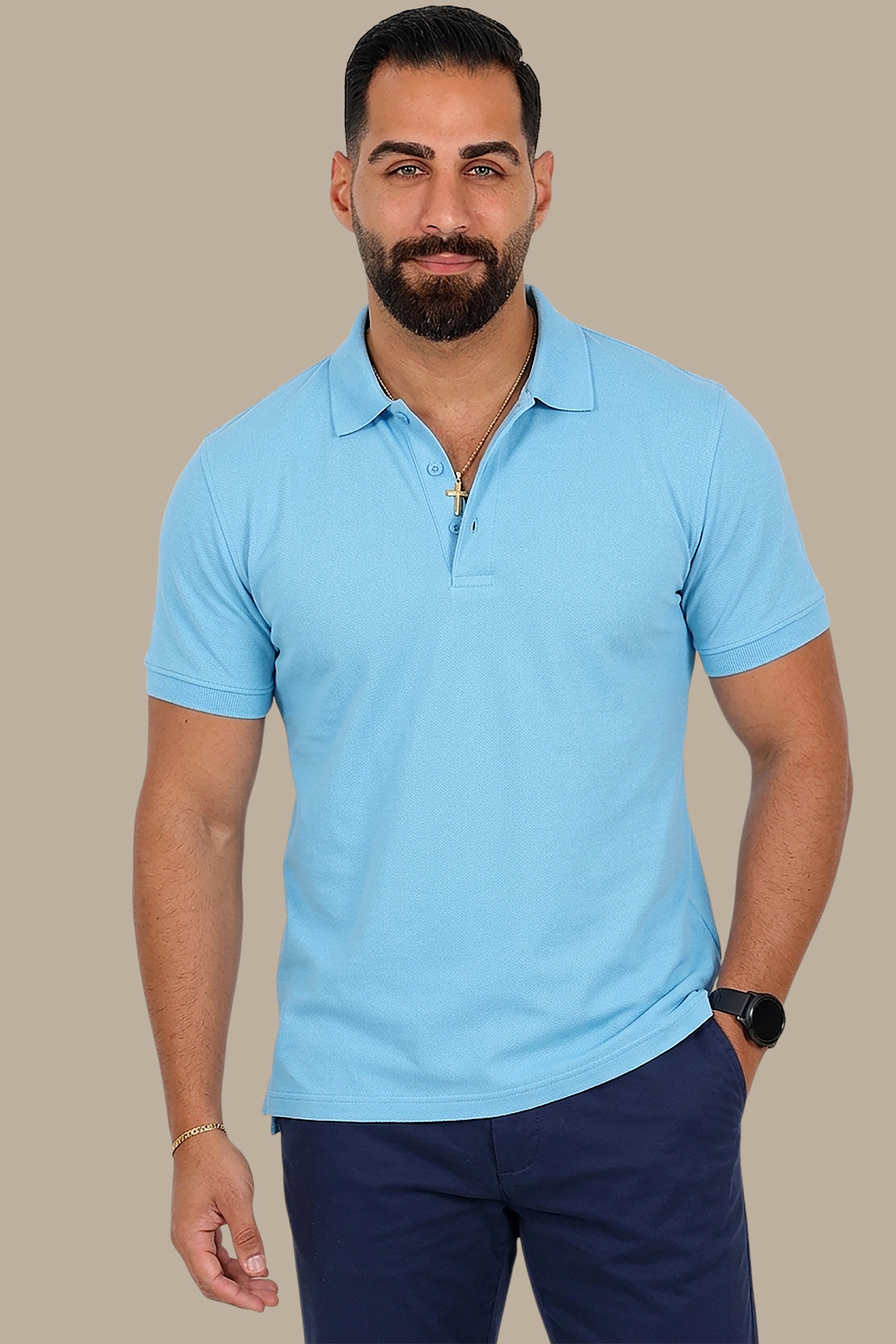 Ocean Breeze: Polo S/SL Basic Turquoise