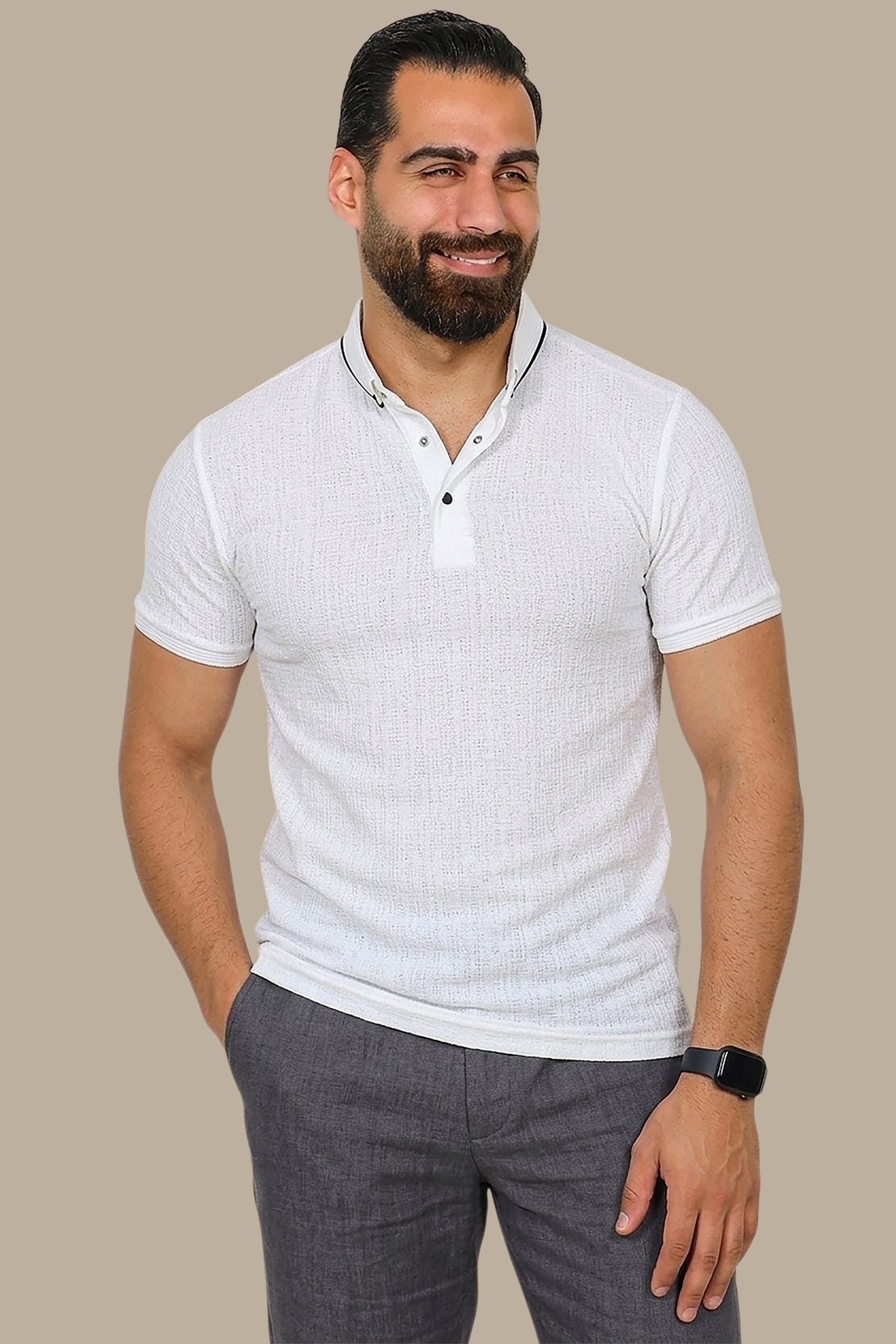 Classic White: Polo S/SL Button Down