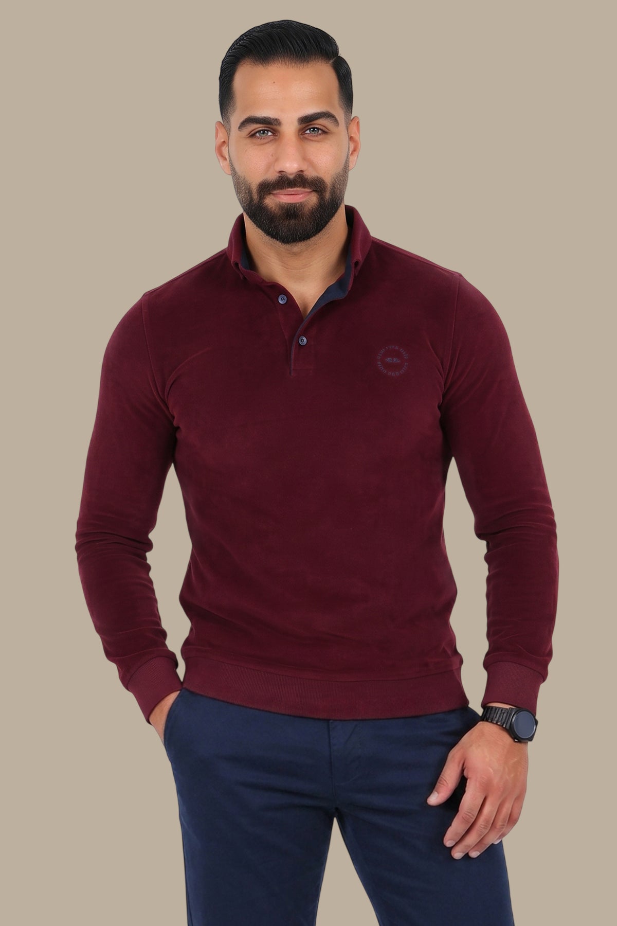 Sleek Elegance: Velvet Polo