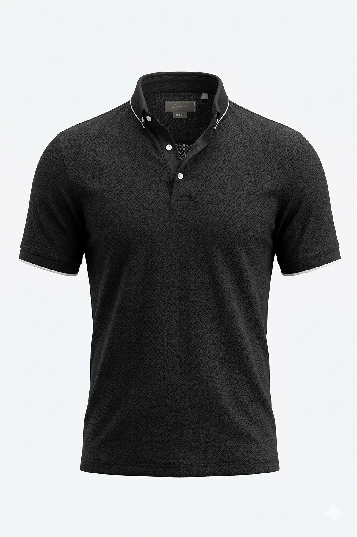 Button-Down Short Sleeve Polo in Breathable Fabric