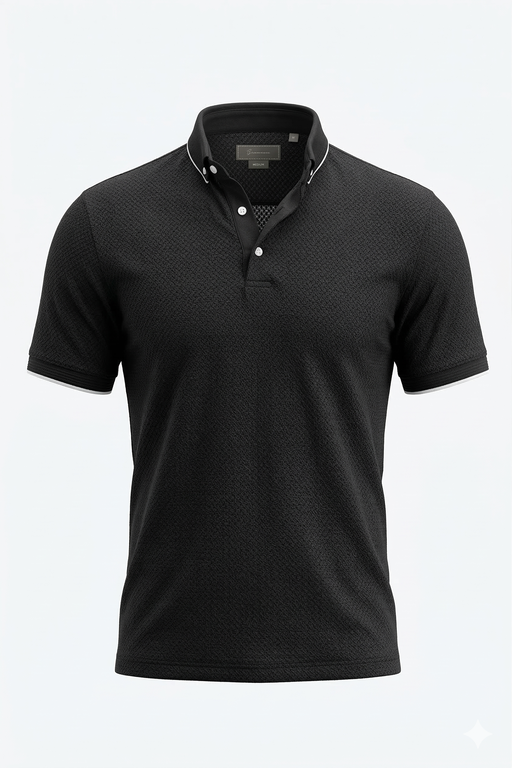 Button-Down Short Sleeve Polo in Breathable Fabric