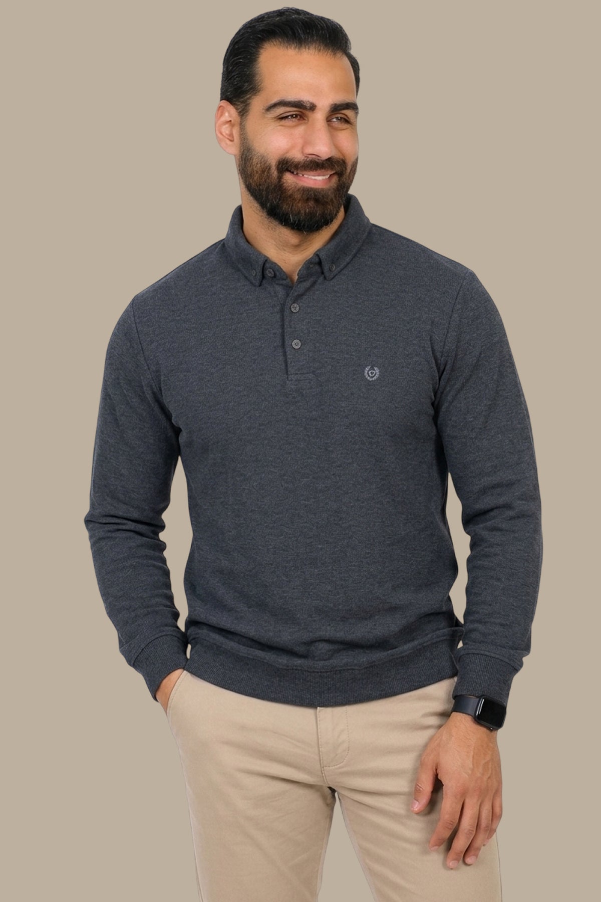 Velvet Button-Down Polo