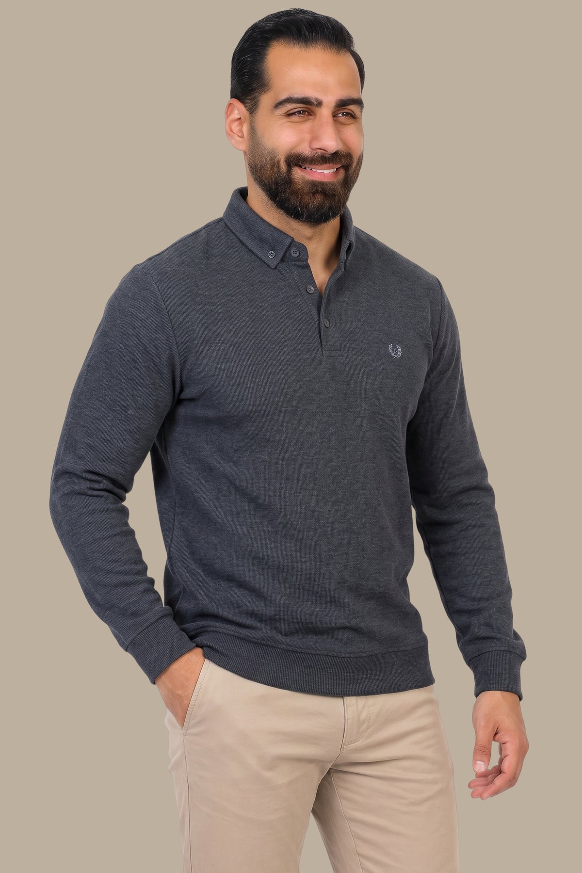 Velvet Button-Down Polo
