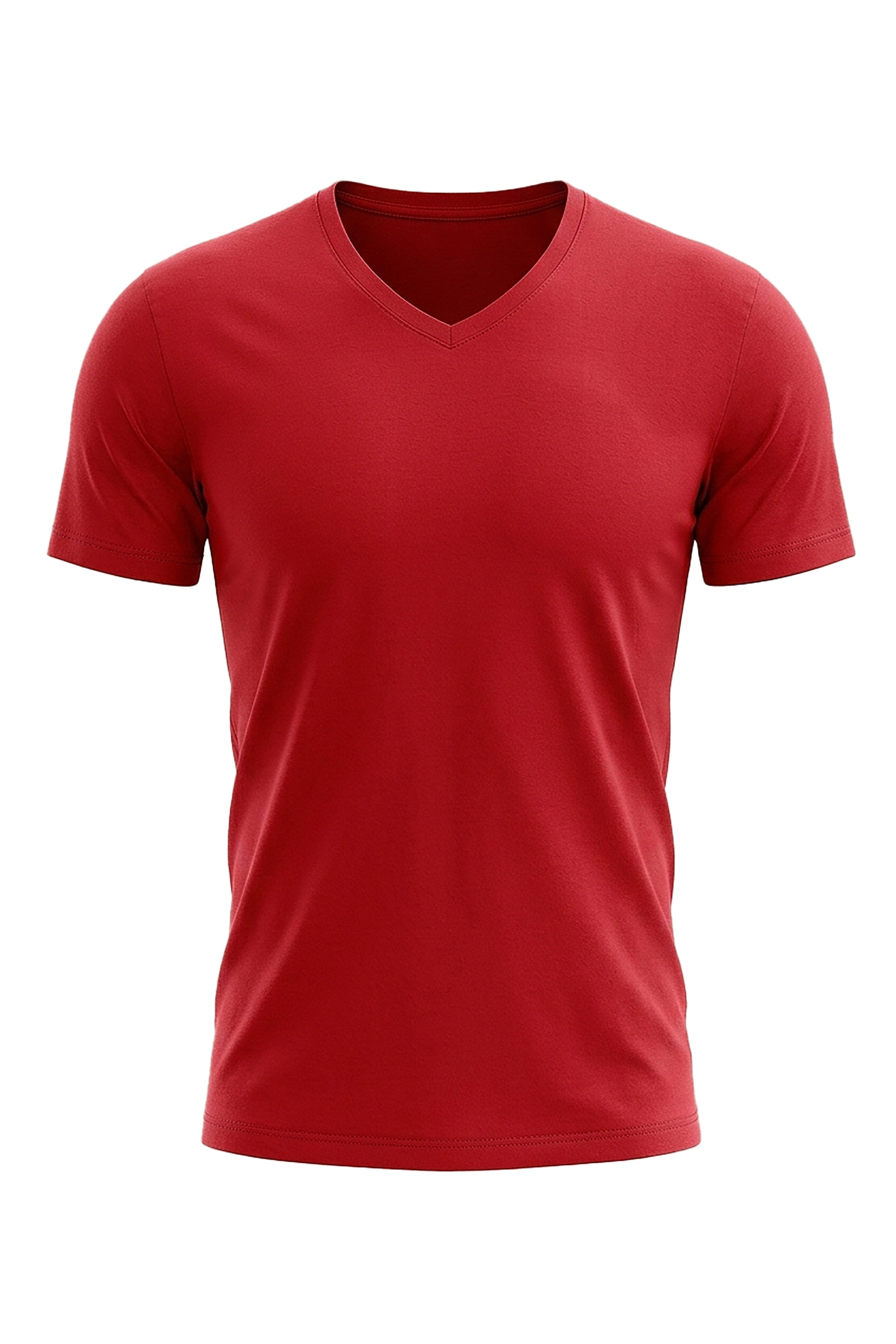 Red Basic V-Neck T-Shirt