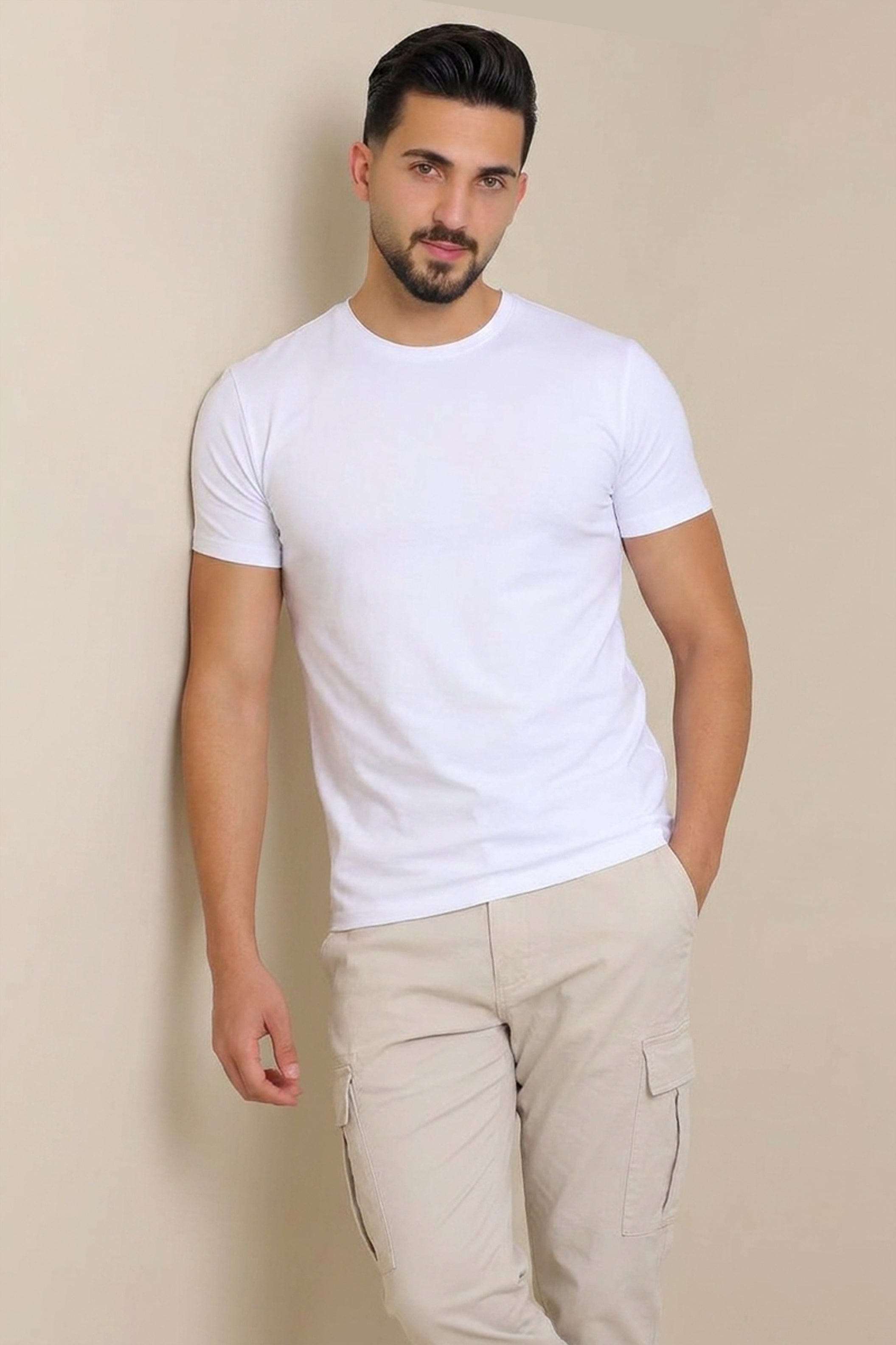 Basic Round Neck Short Sleeve T-Shirt