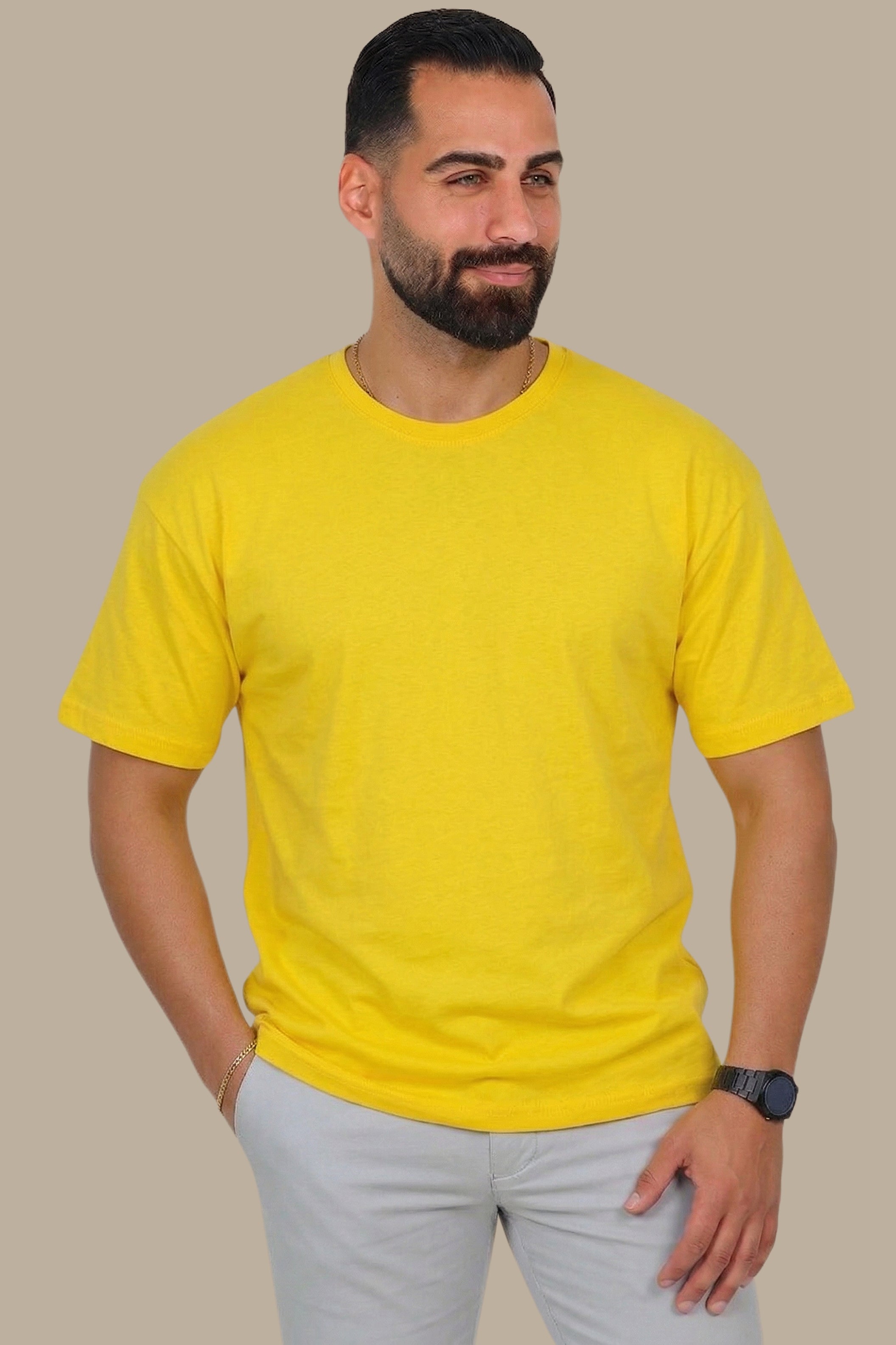 Sunbeam Charm: Yellow Basic T-Shirt