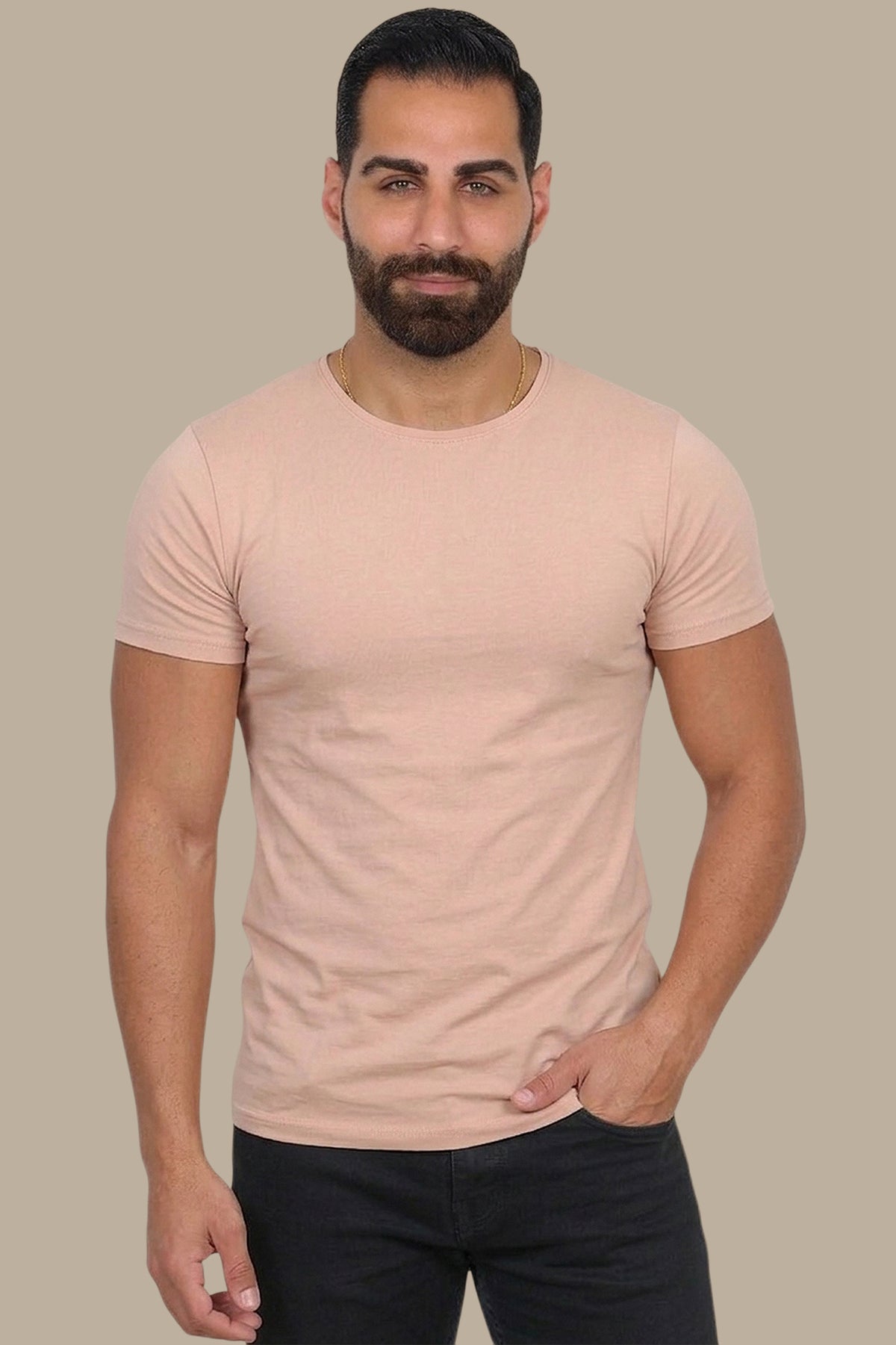 Basic Round Neck Short Sleeve T-Shirt