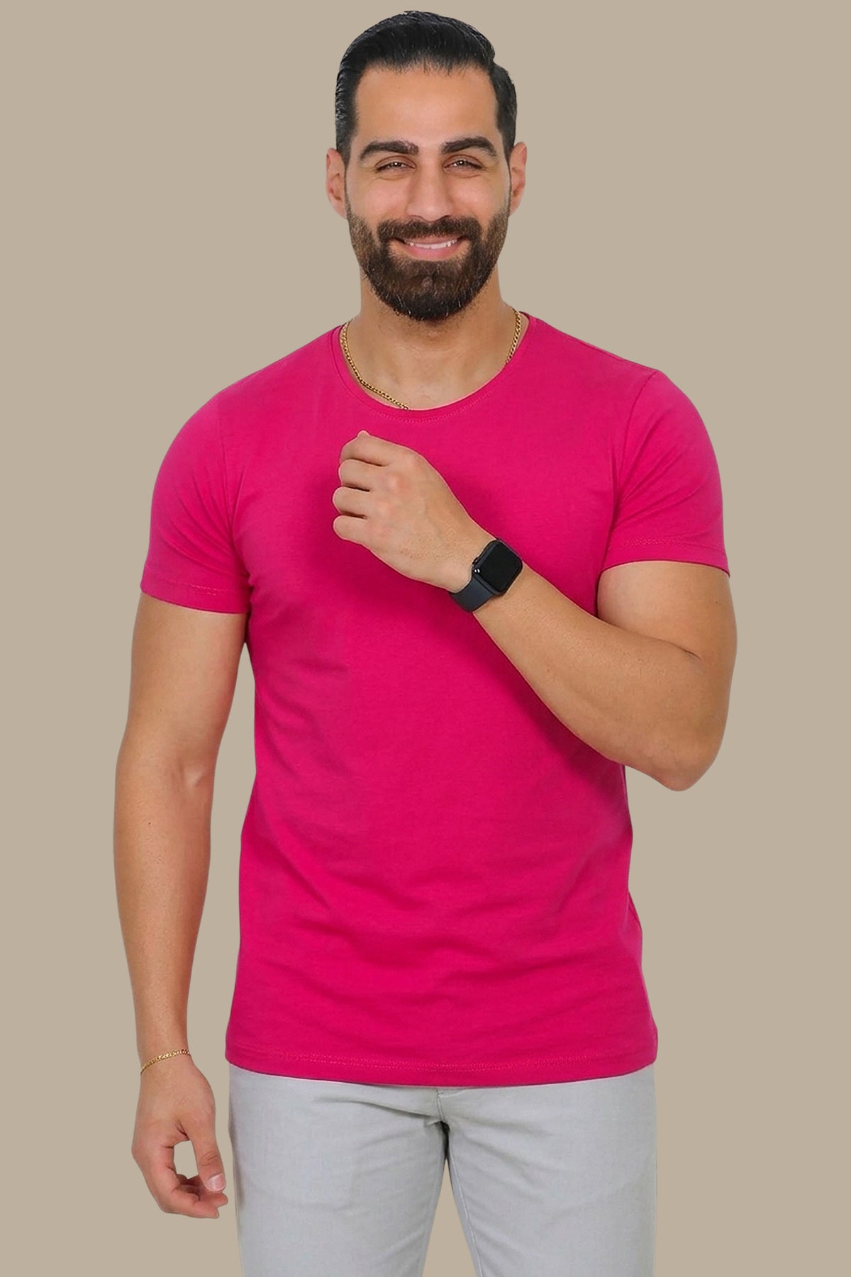 Basic Round Neck Short Sleeve T-Shirt