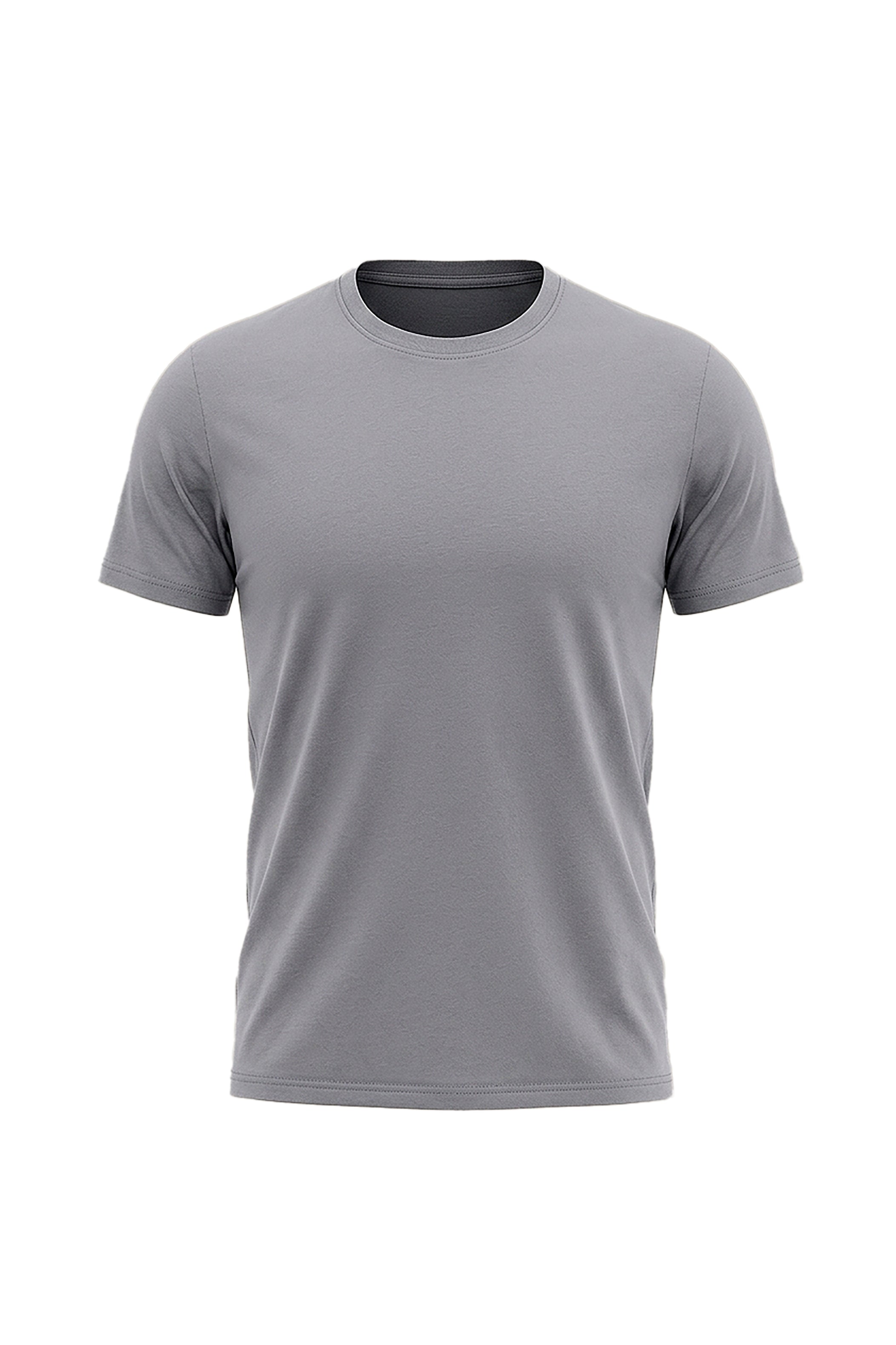 Dark Grey Basic R-Neck T-Shirt